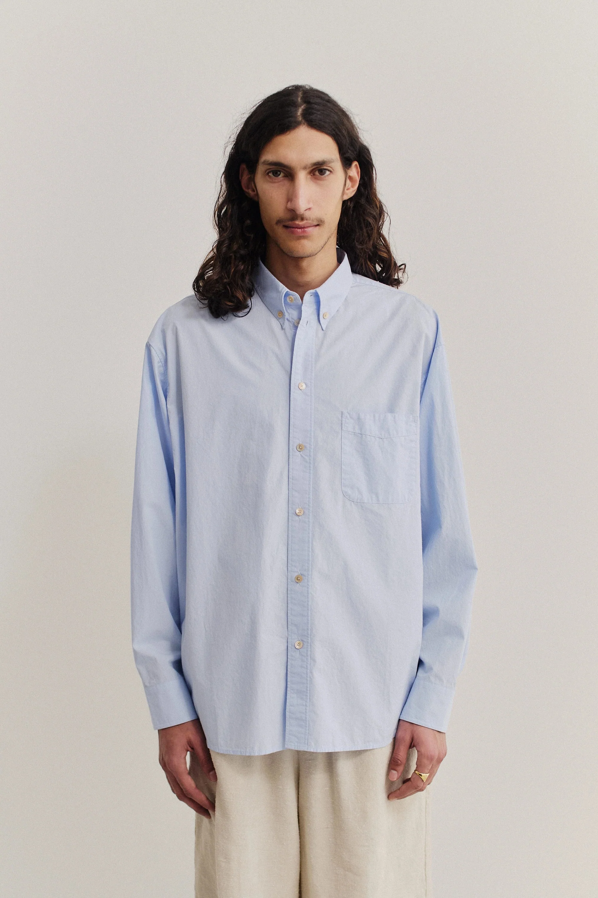 Banita Button Down Shirt Cluster Washed Blue