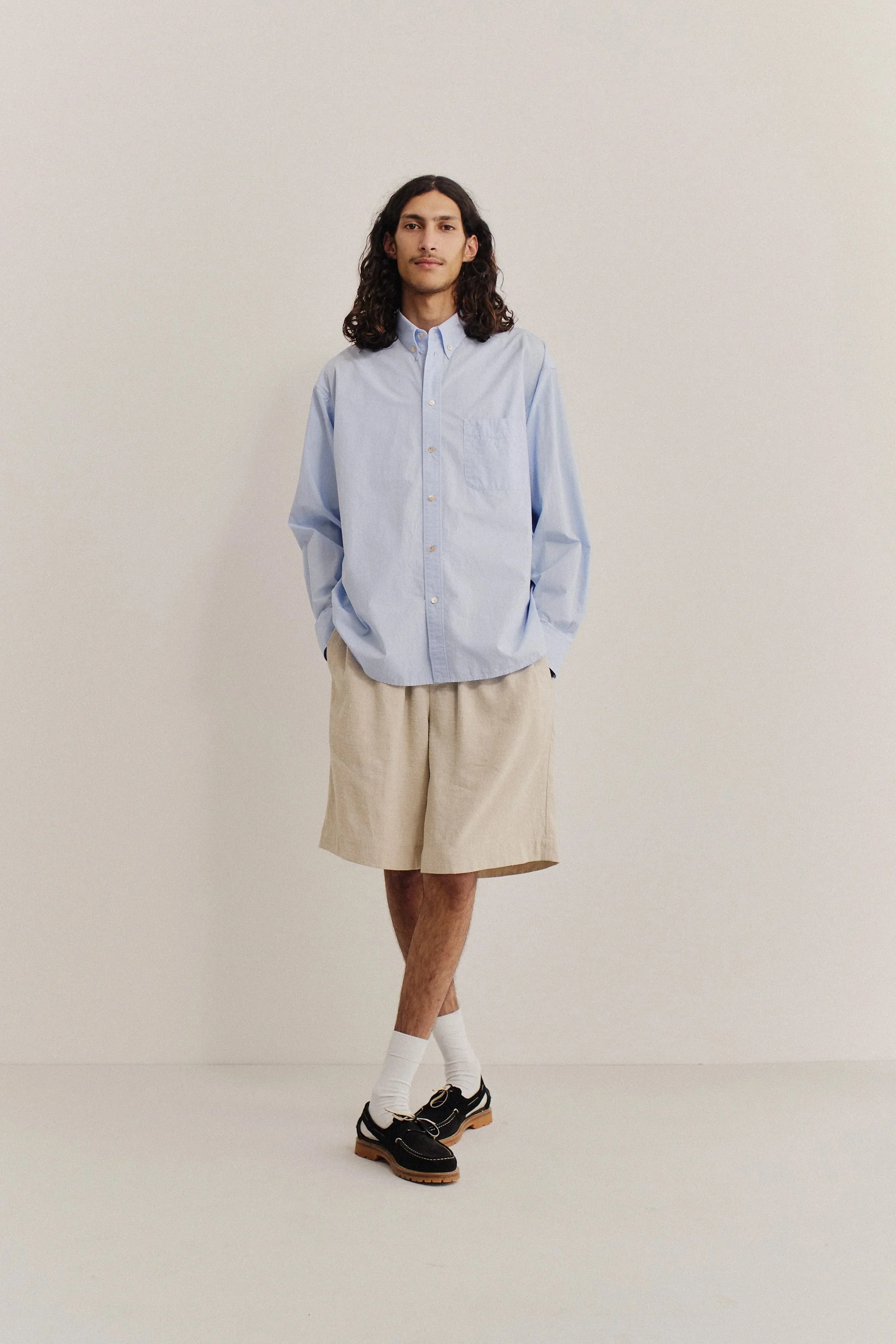 Banita Button Down Shirt Cluster Washed Blue - Image 3
