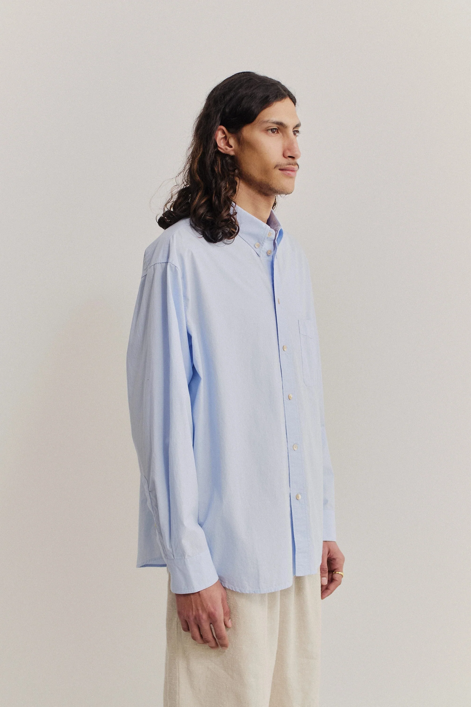 Banita Button Down Shirt Cluster Washed Blue - Image 4