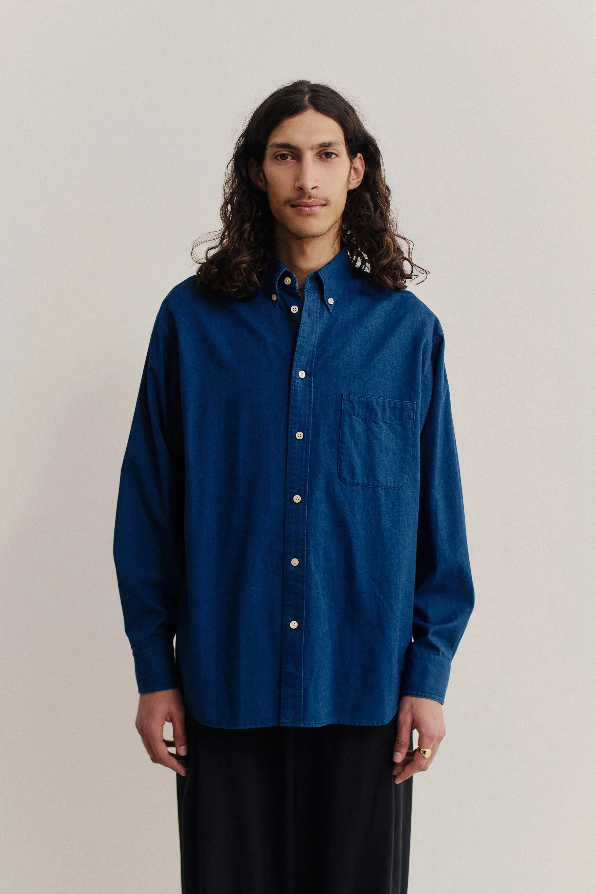 Banita Button Down Shirt Soft Indigo - Image 2