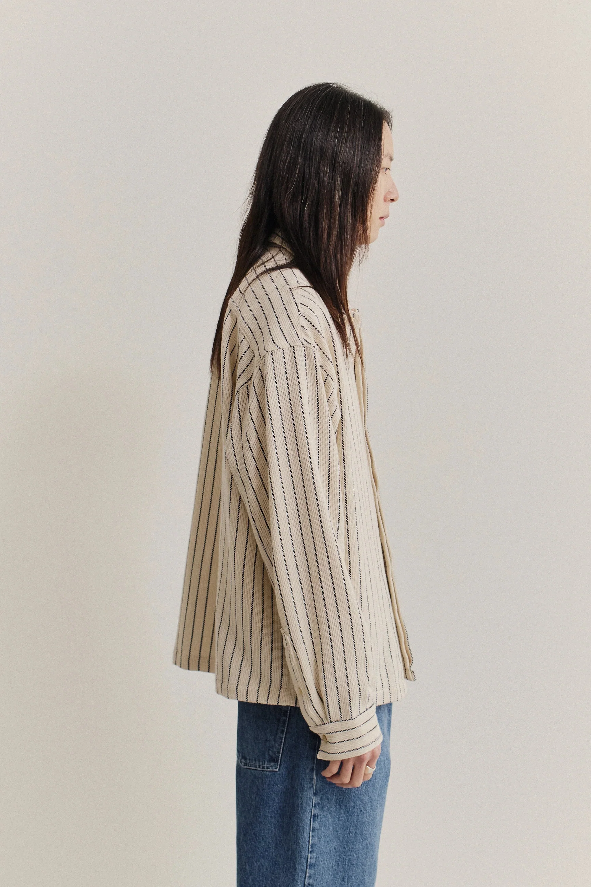 Rumba Shirt Blue Panama Stripe - Image 4