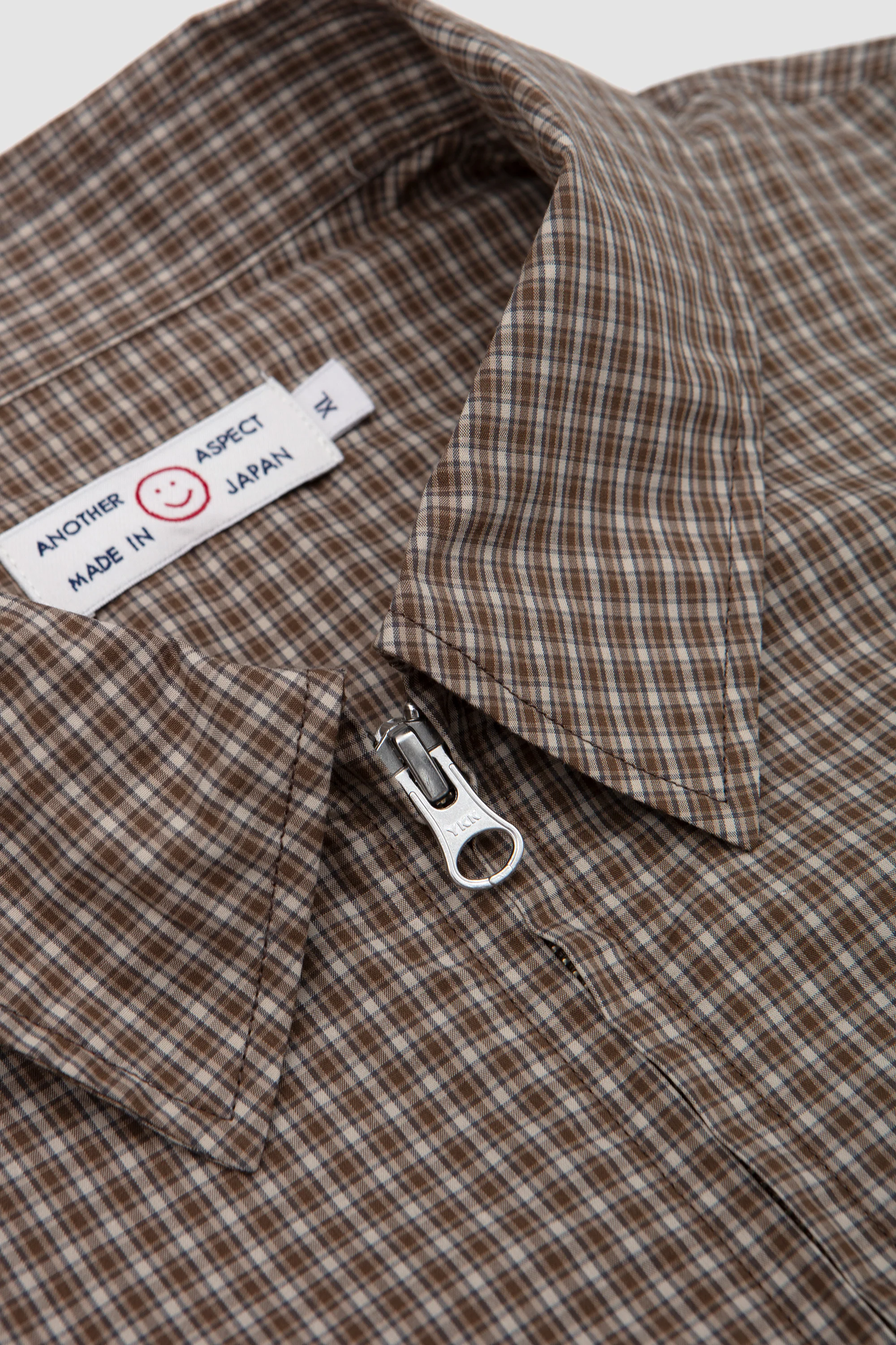 Another Zip Shirt 1.0 JPN Khaki Brown Check - Image 10