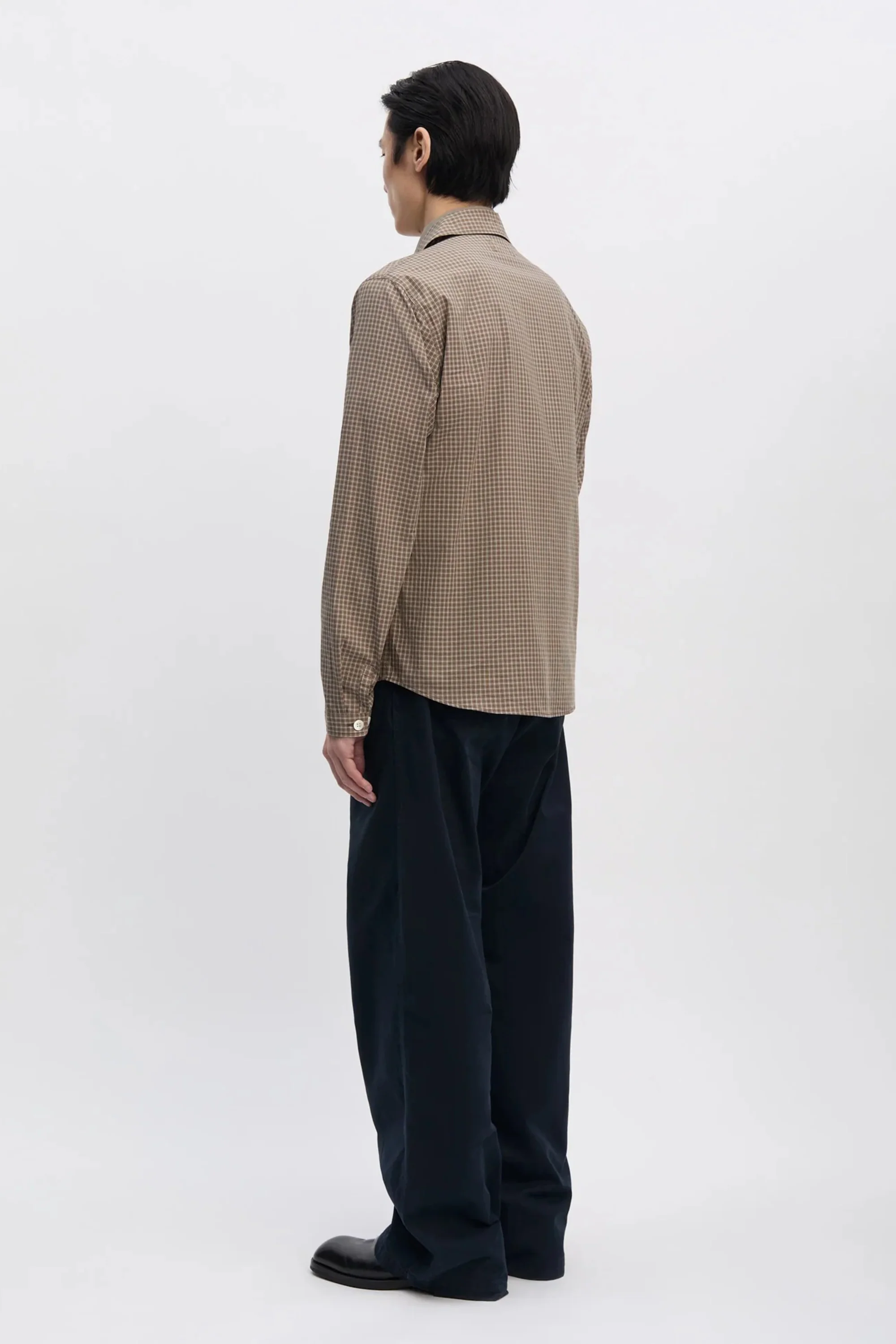 Another Zip Shirt 1.0 JPN Khaki Brown Check - Image 4