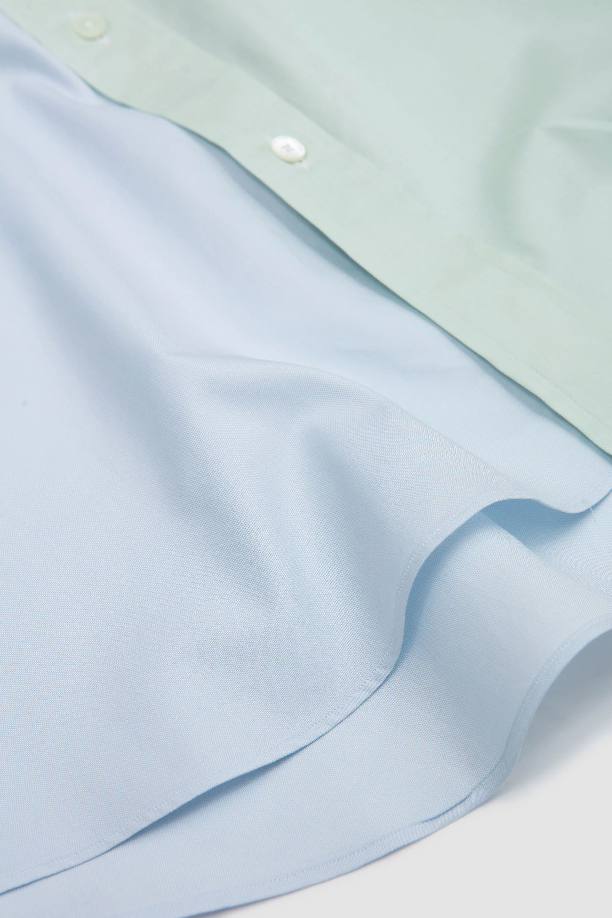 Finx Ox Chambray Shirt Pale Green x Blue - Image 4