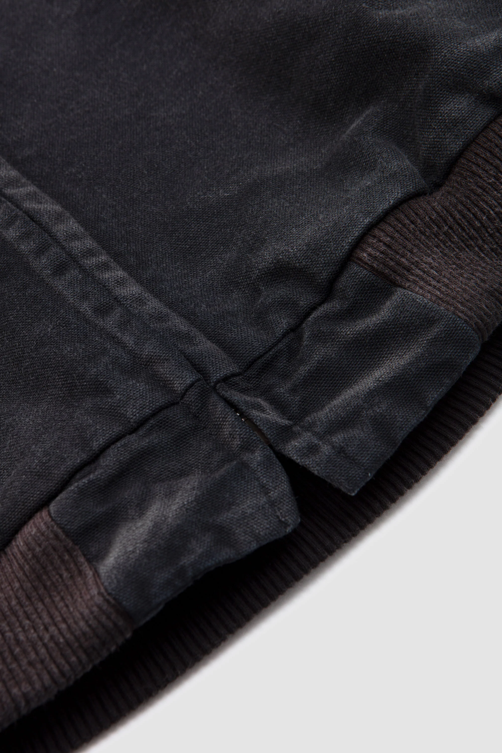 Product Dyed Cotton Short Zip Parka Black - Image 4