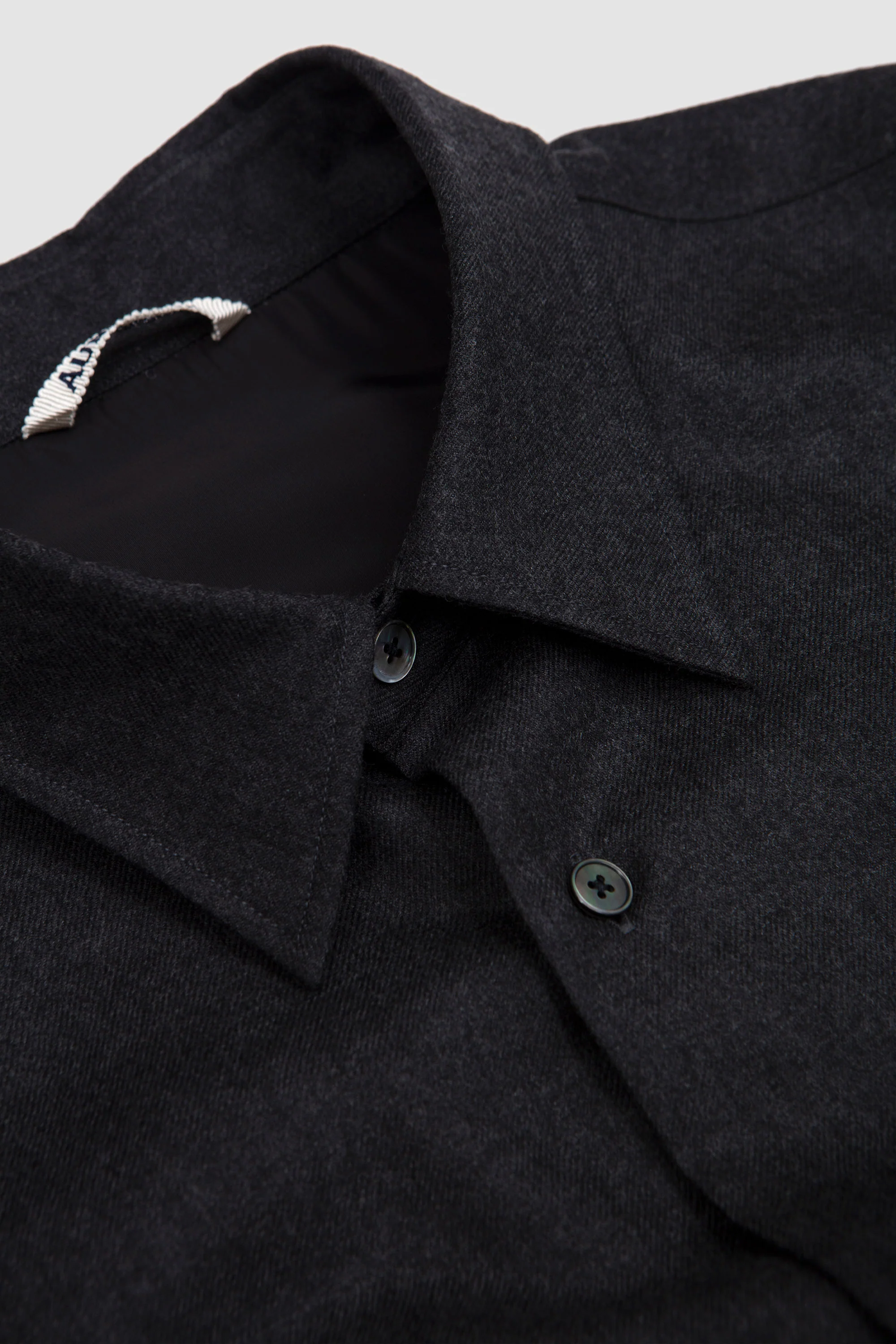 Super Light Wool Shirt Top Charcoal - Image 3