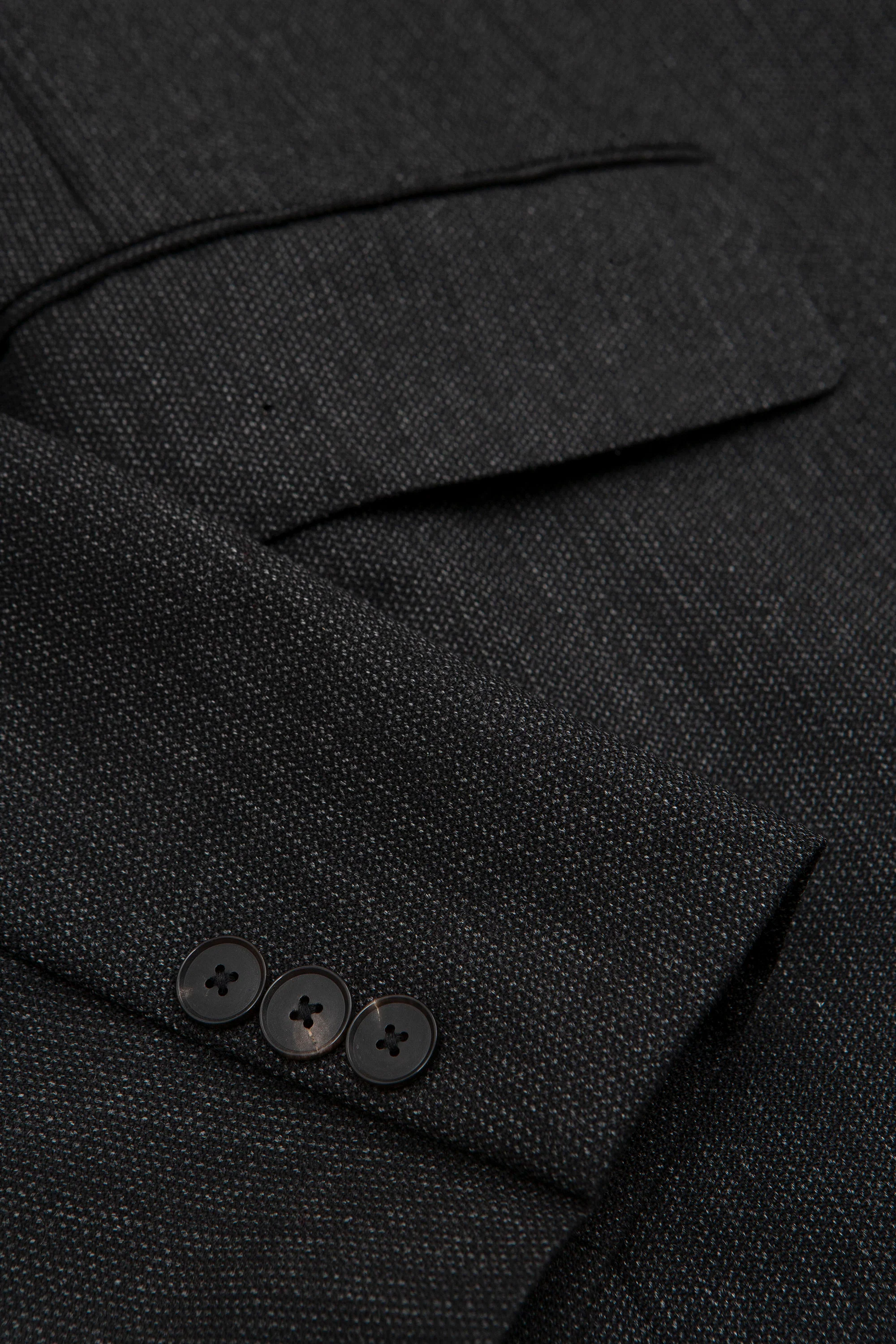 Bluefaced Wool Dobby Over Jacket Charcoal - Image 4