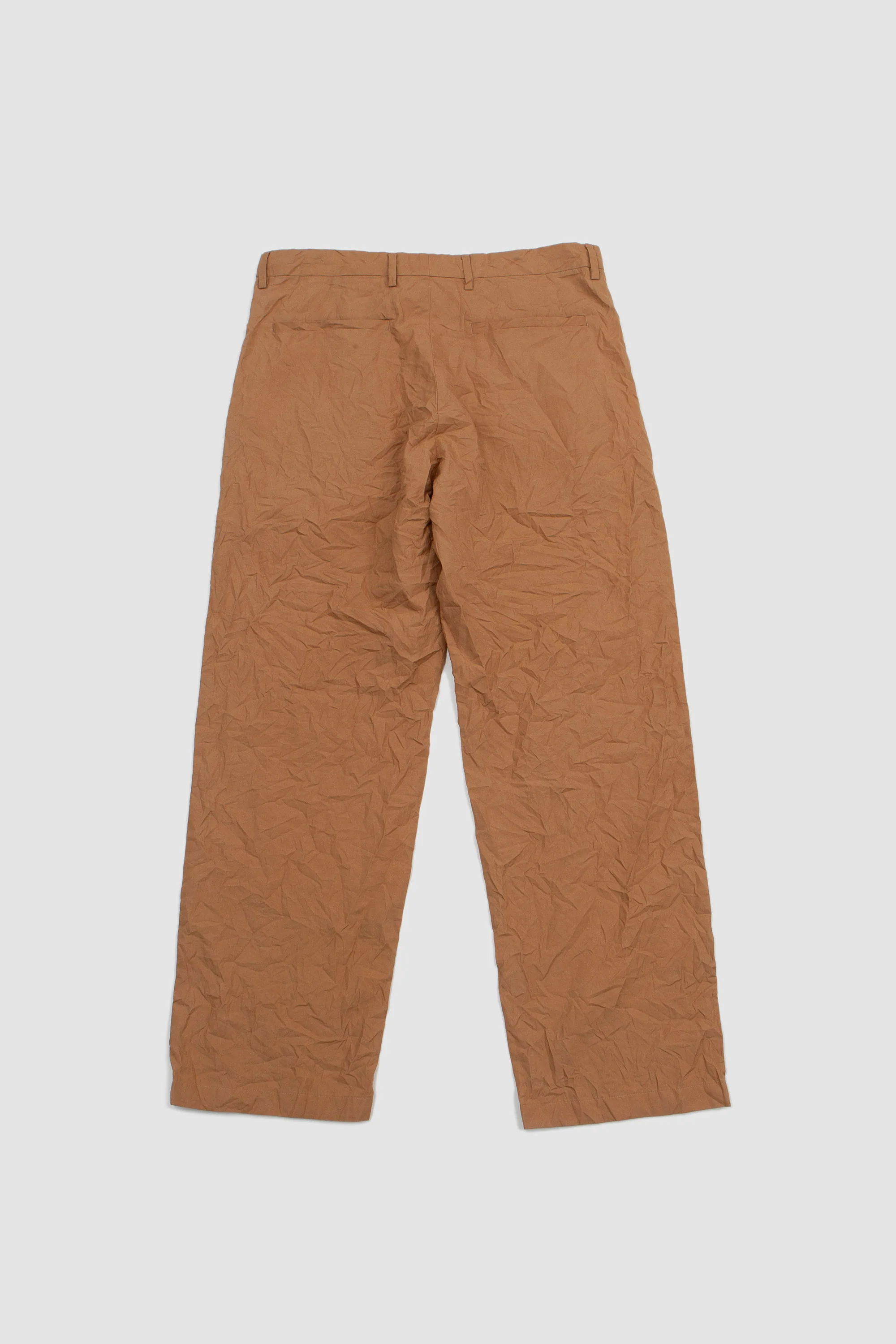 Wrinkled Washed Finx Twill Pants Brown - Image 5
