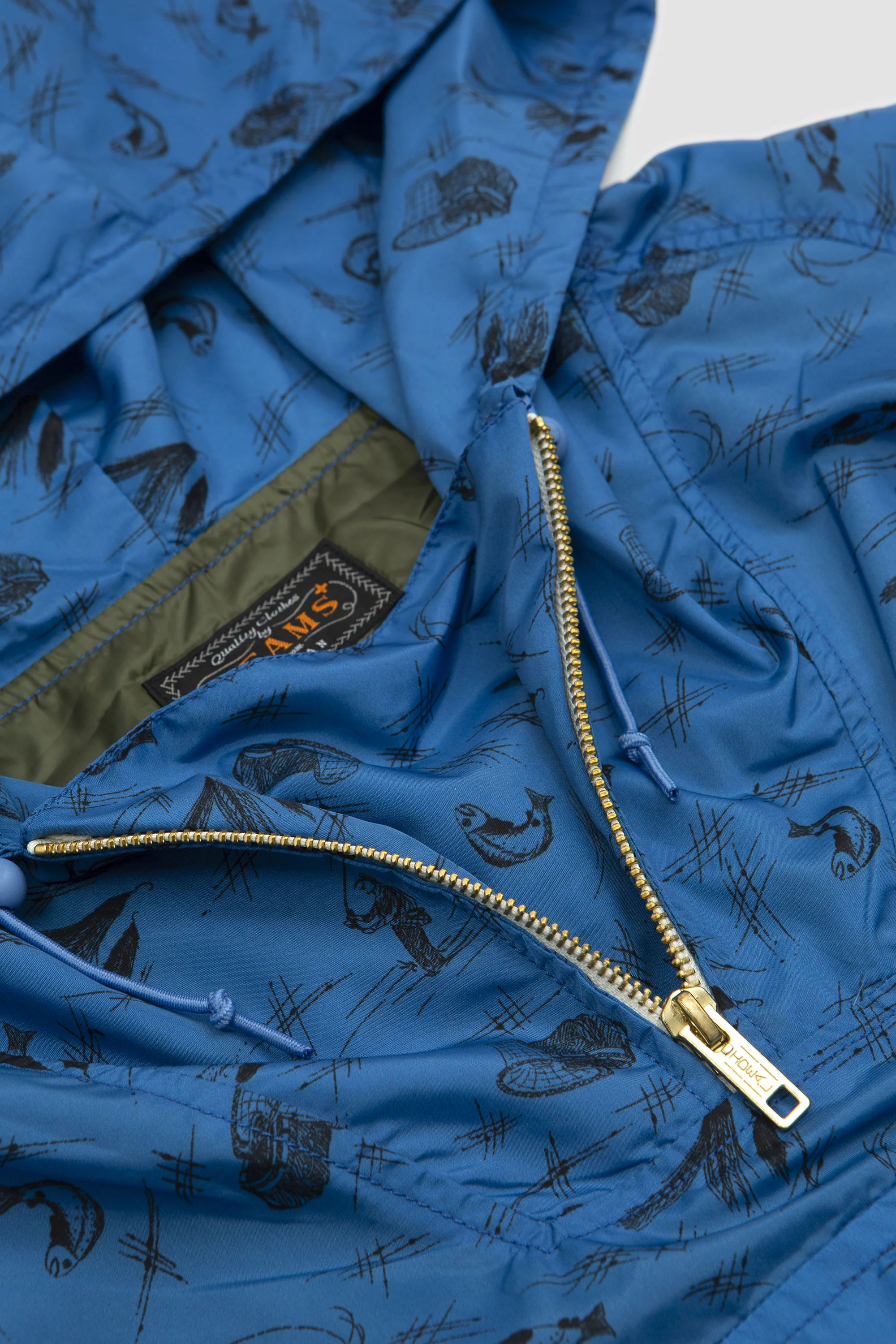 Nylon Print Eurosport Anorak Blue - Image 3