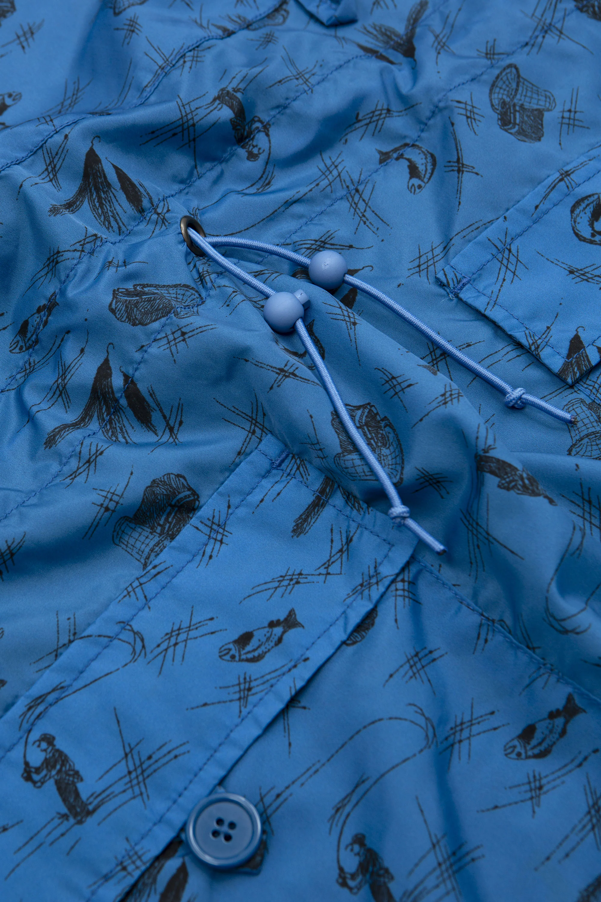 Nylon Print Eurosport Anorak Blue - Image 4