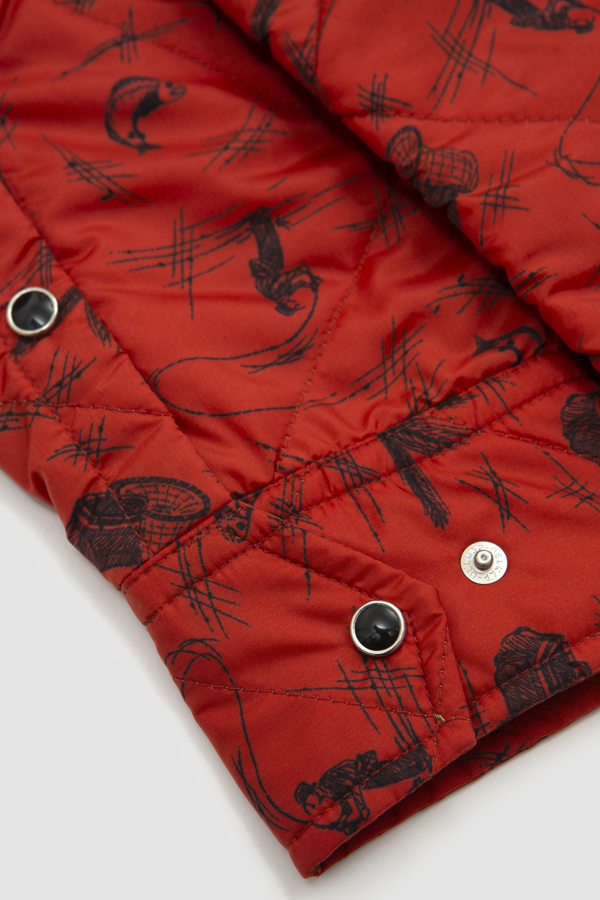 Nylon Quilt Shirt Jacket Rust - Image 5
