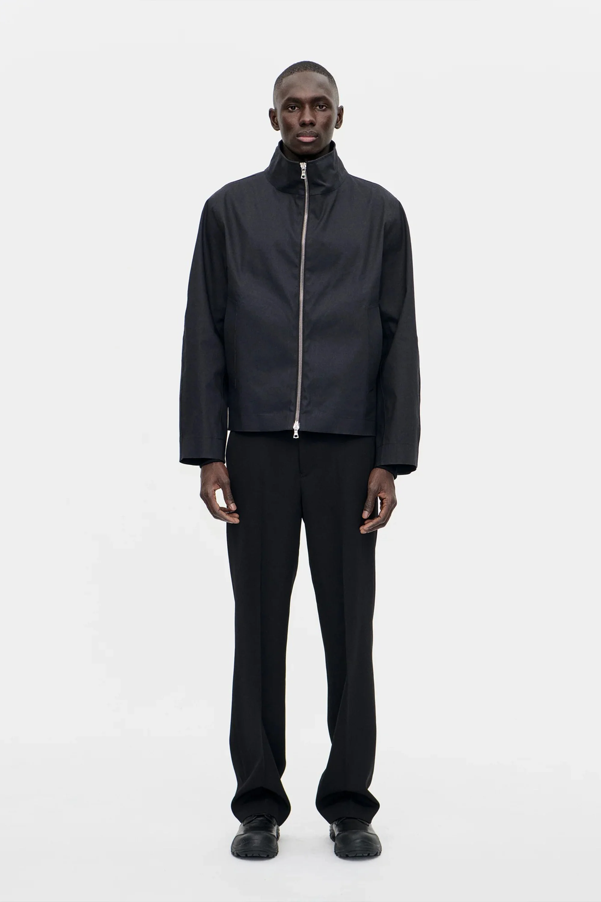 Rubber Zip Smock Hancock Black