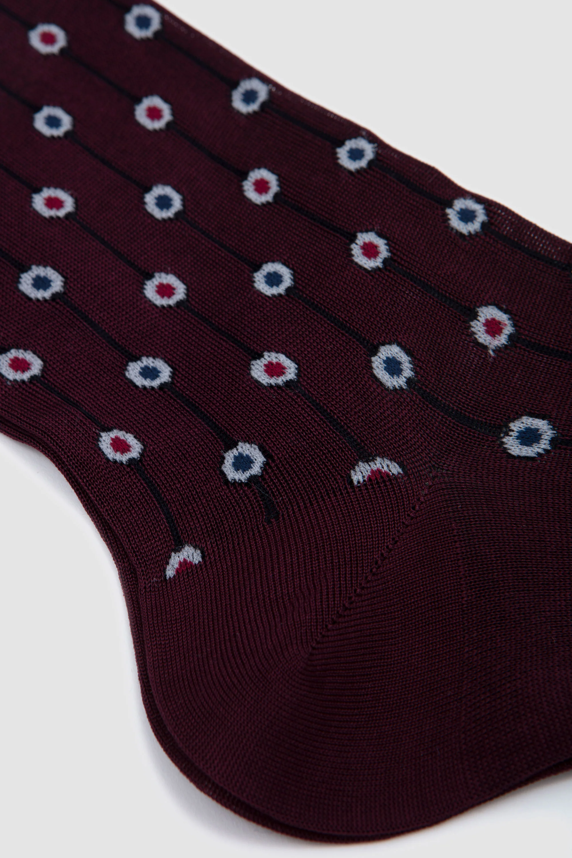Cotton Socks Bianco/ Granata/ Bluette - Image 4