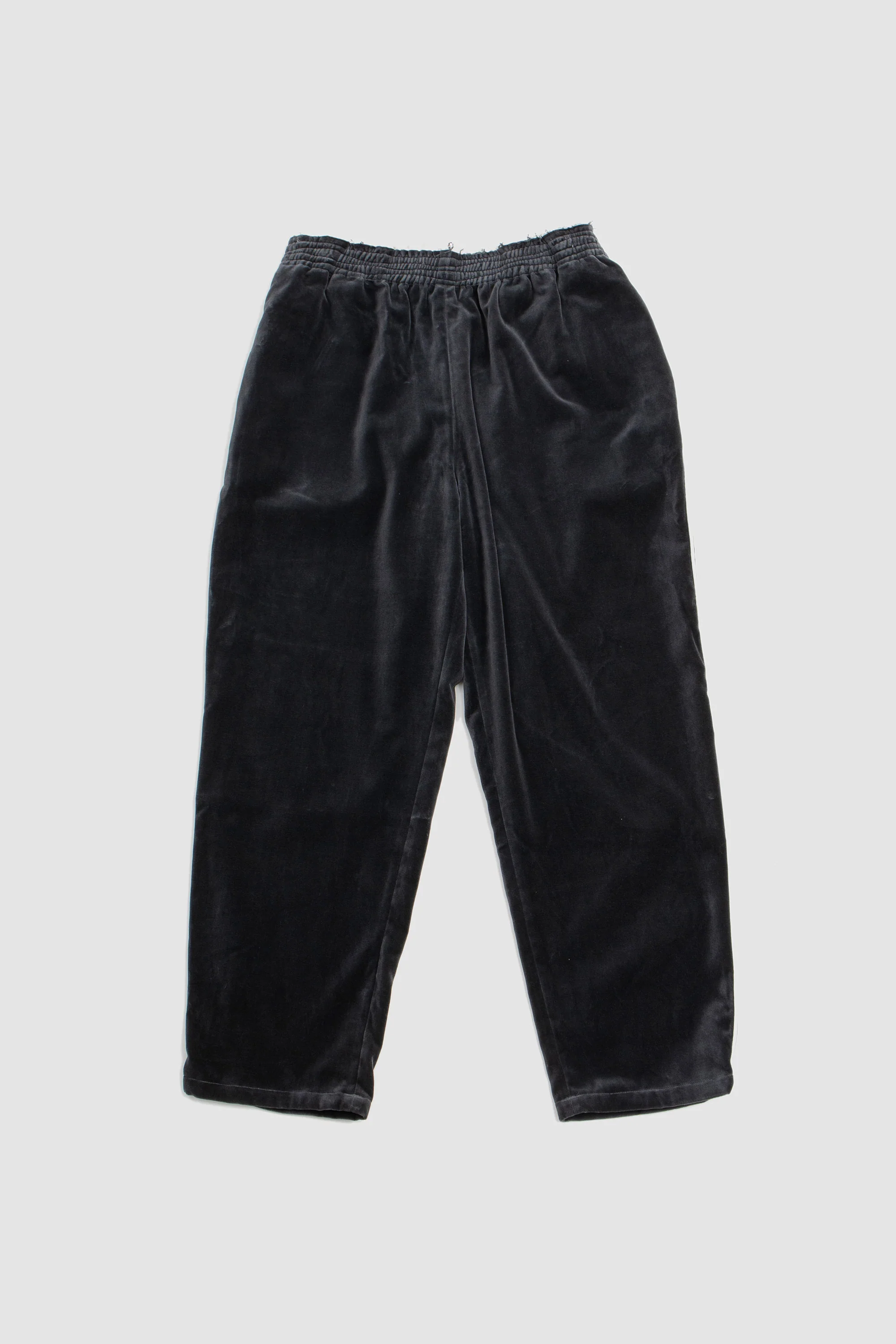 Sweat Pants With Piping Cotton Velvet Grey - Image 5