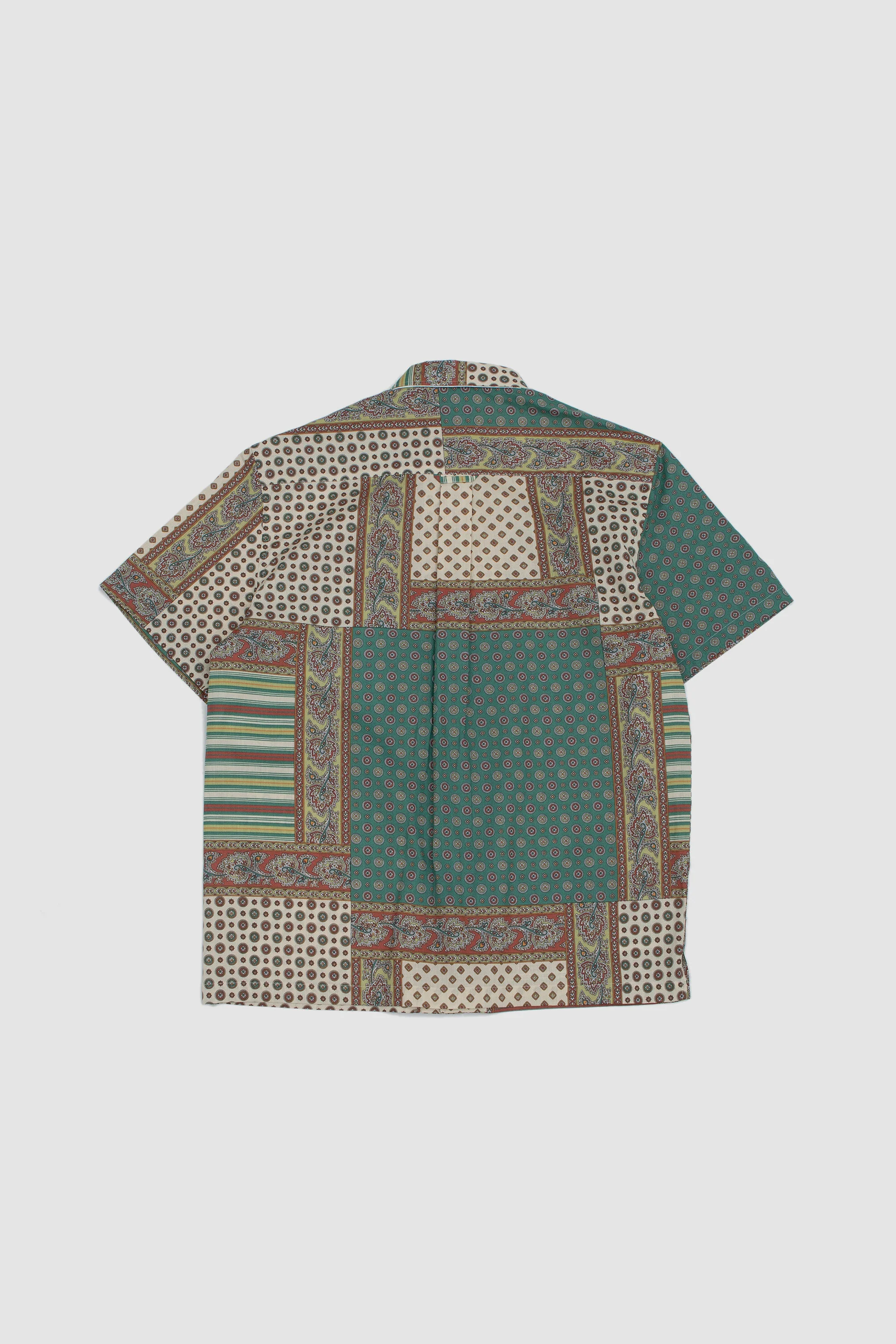 Camp Colar Shirt Provencal Patchwork Print - Image 5
