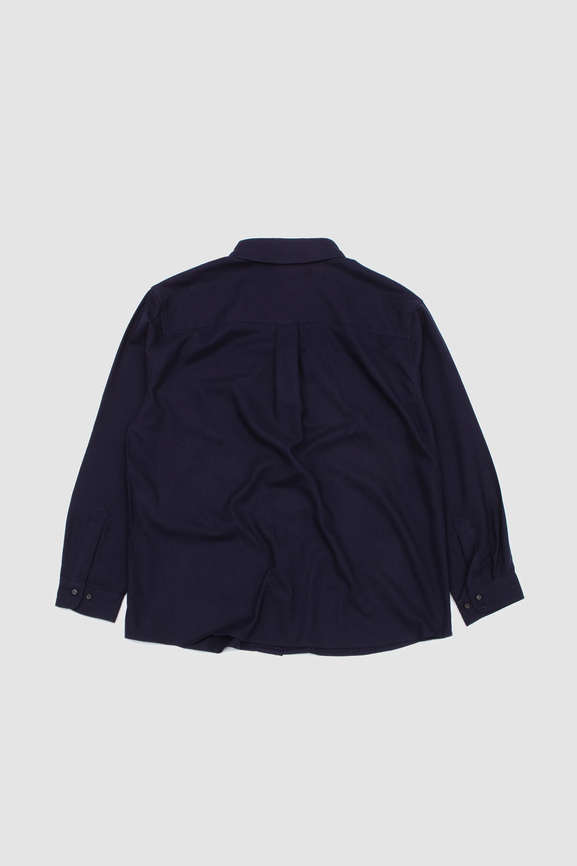Light Flannel Relaxed Shirt Navy - Image 5