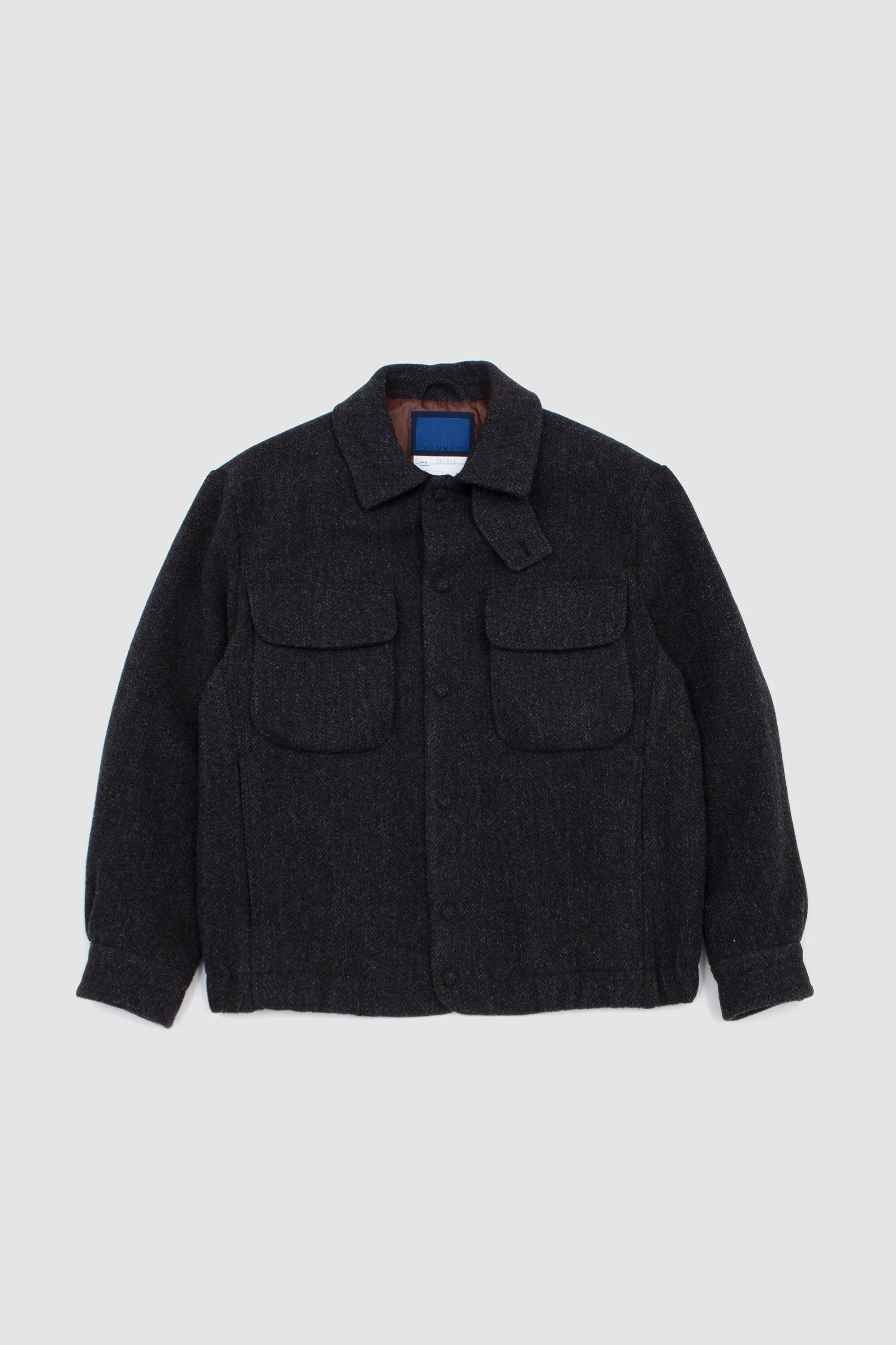Scotland Wool Tweed CPO Jacket Brown - Image 2