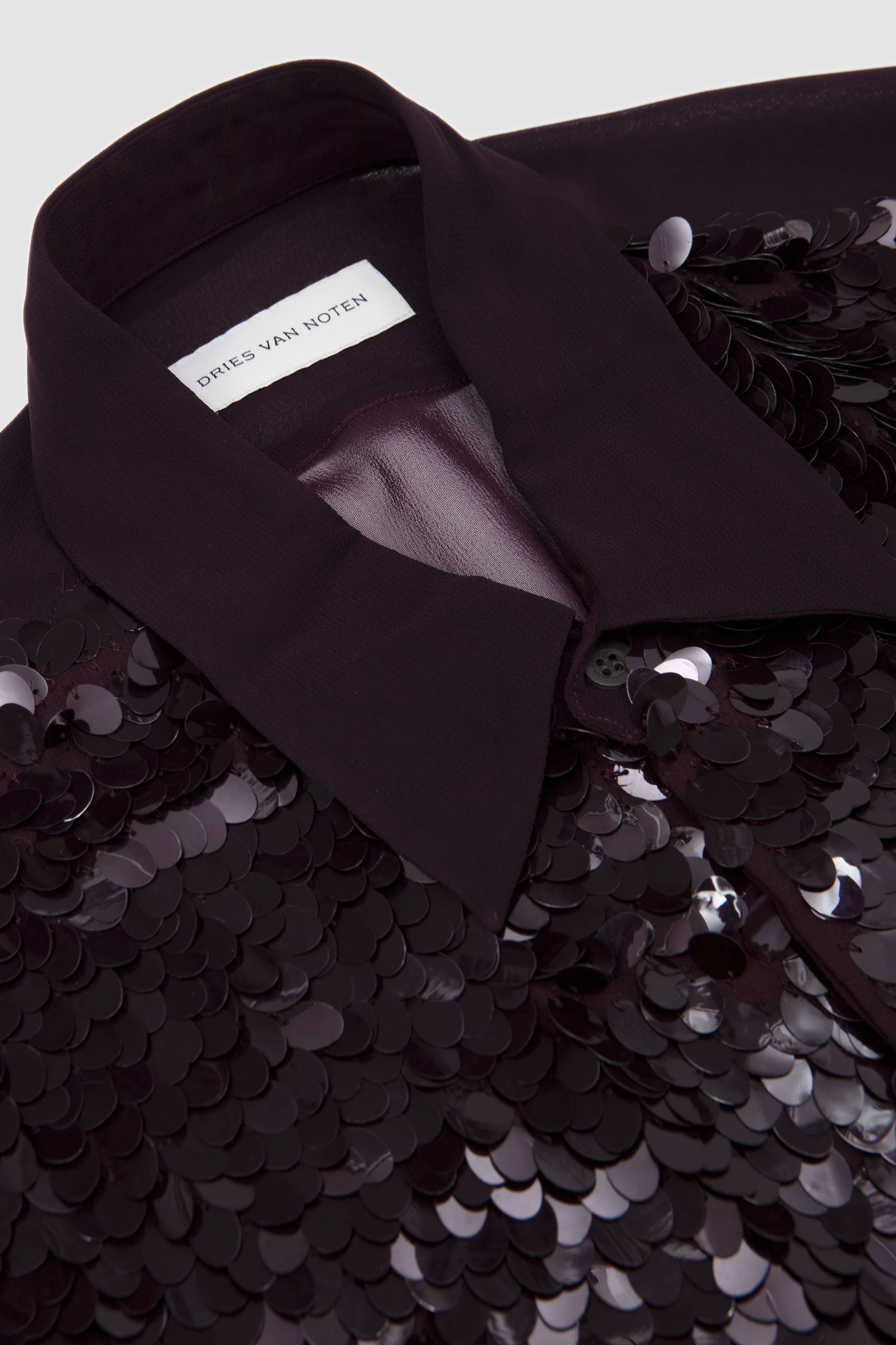 Curles Embroidery Shirt Burgundy - Image 3