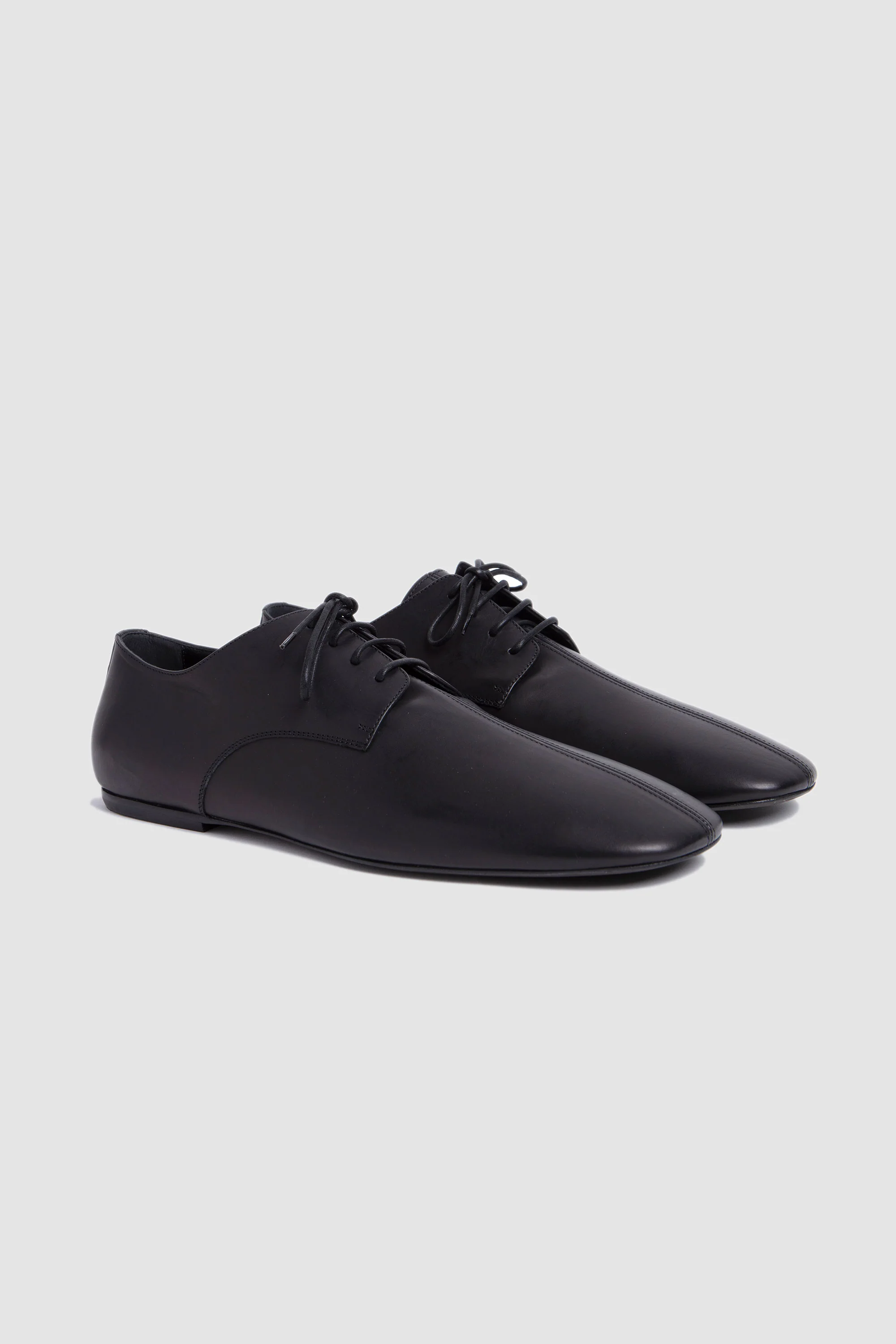 Leather Oxford Shoes Black - Image 3