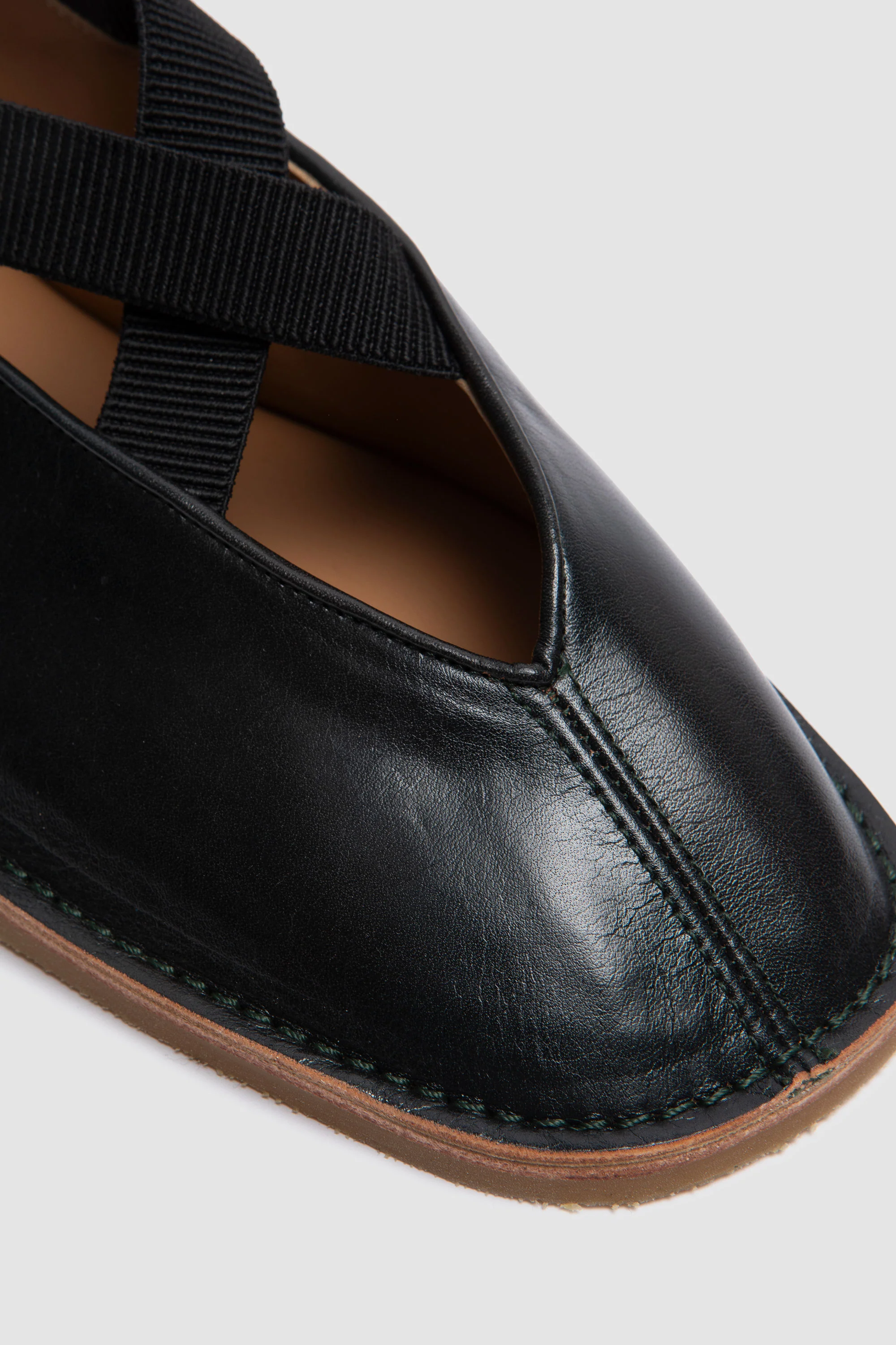 Cross Band Ballerinas Dark Green - Image 6