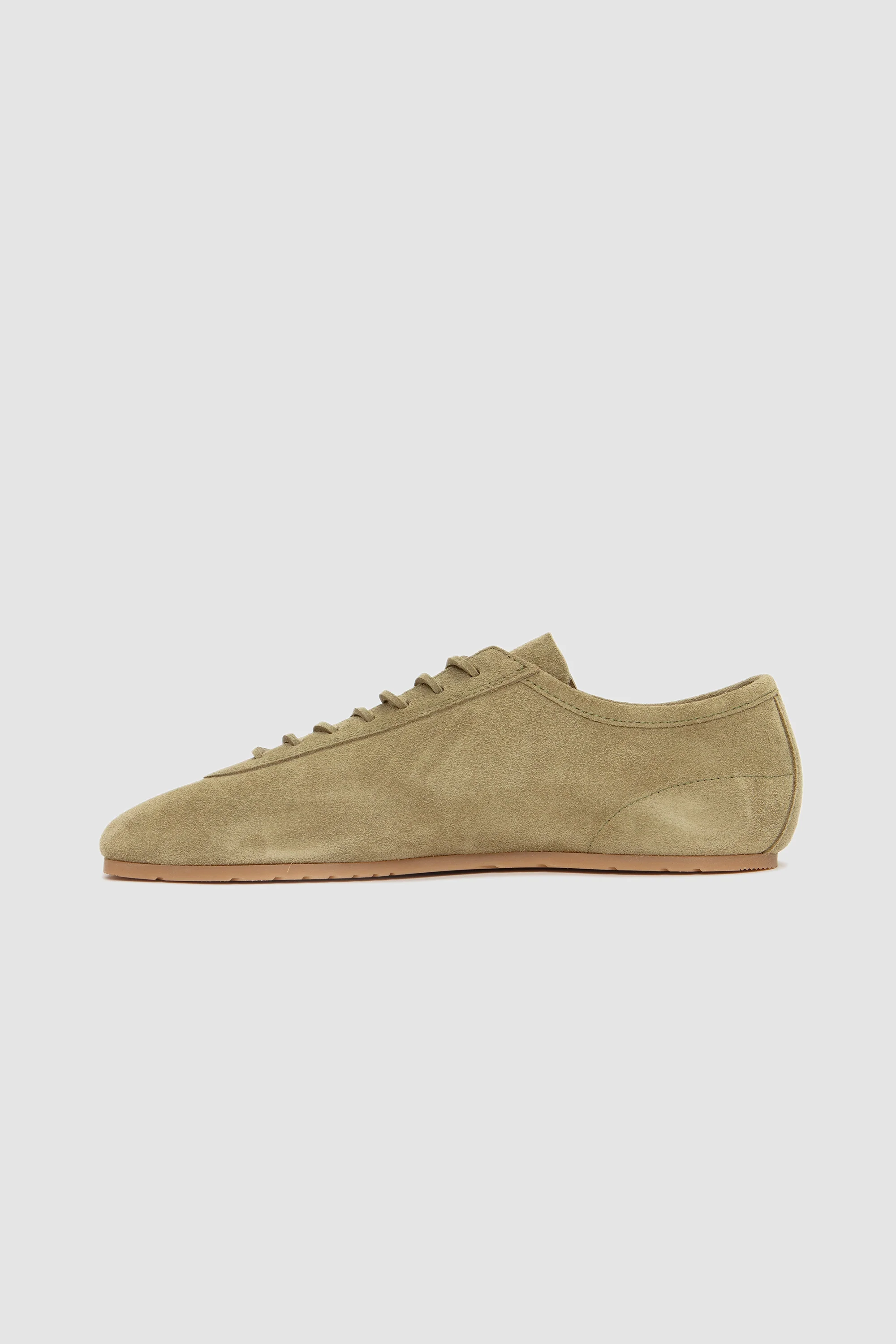 Suede Minimal Sneakers Light Khaki - Image 5