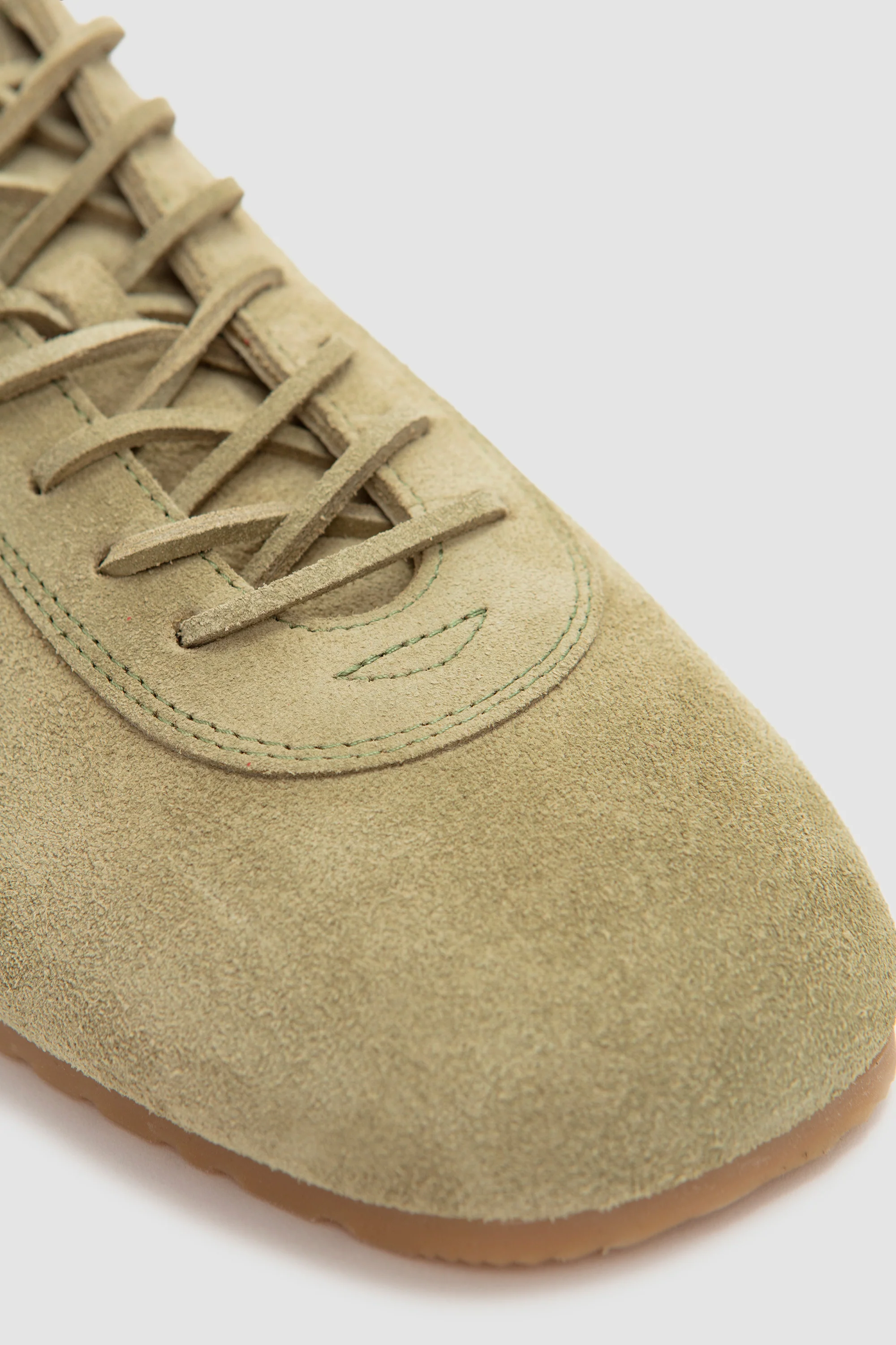 Suede Minimal Sneakers Light Khaki - Image 6