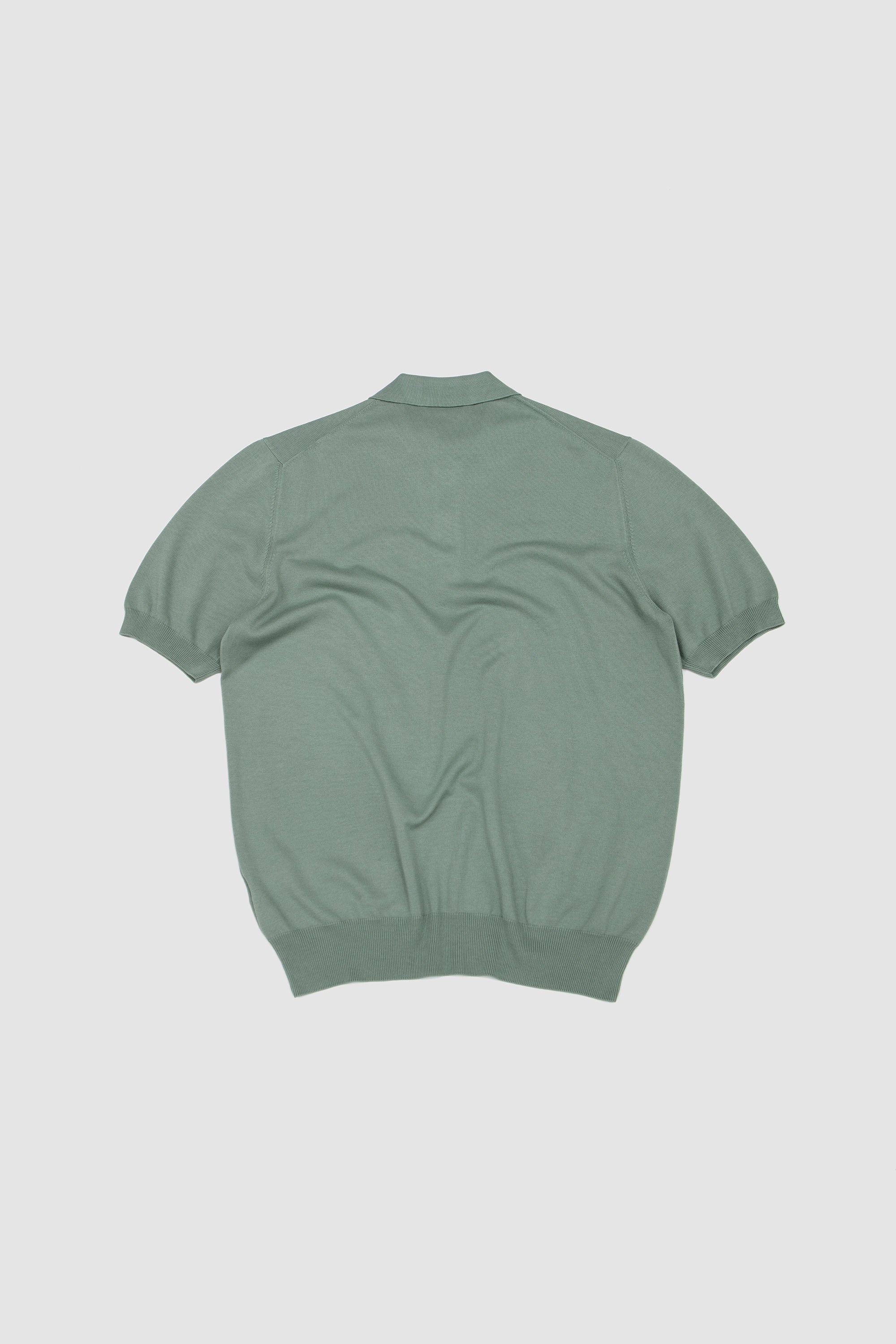 Egyption Cotton Polo Neck Sweater Soft Green - Image 5