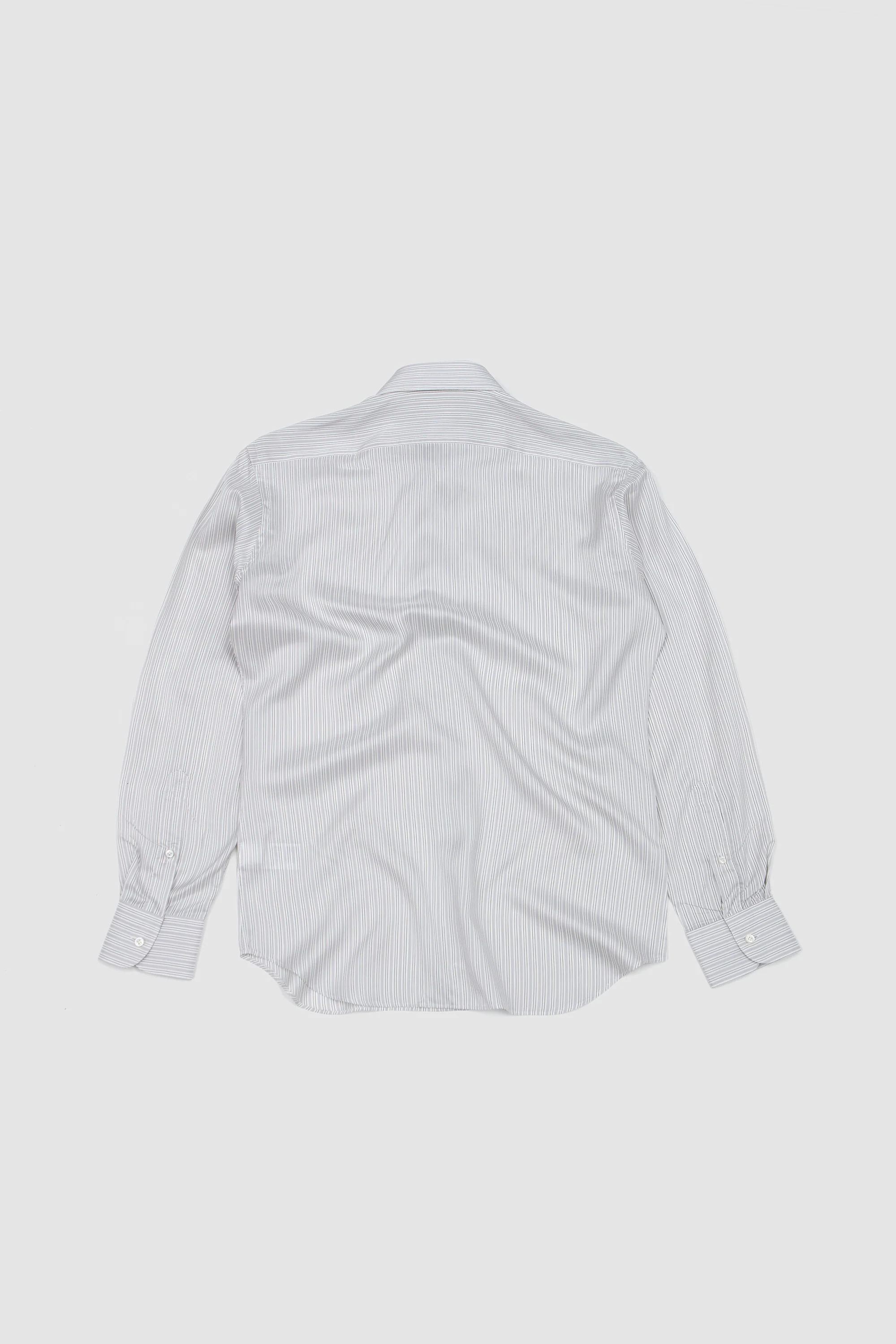 Classic Collar Shirt White/ Grey Stripes - Image 5