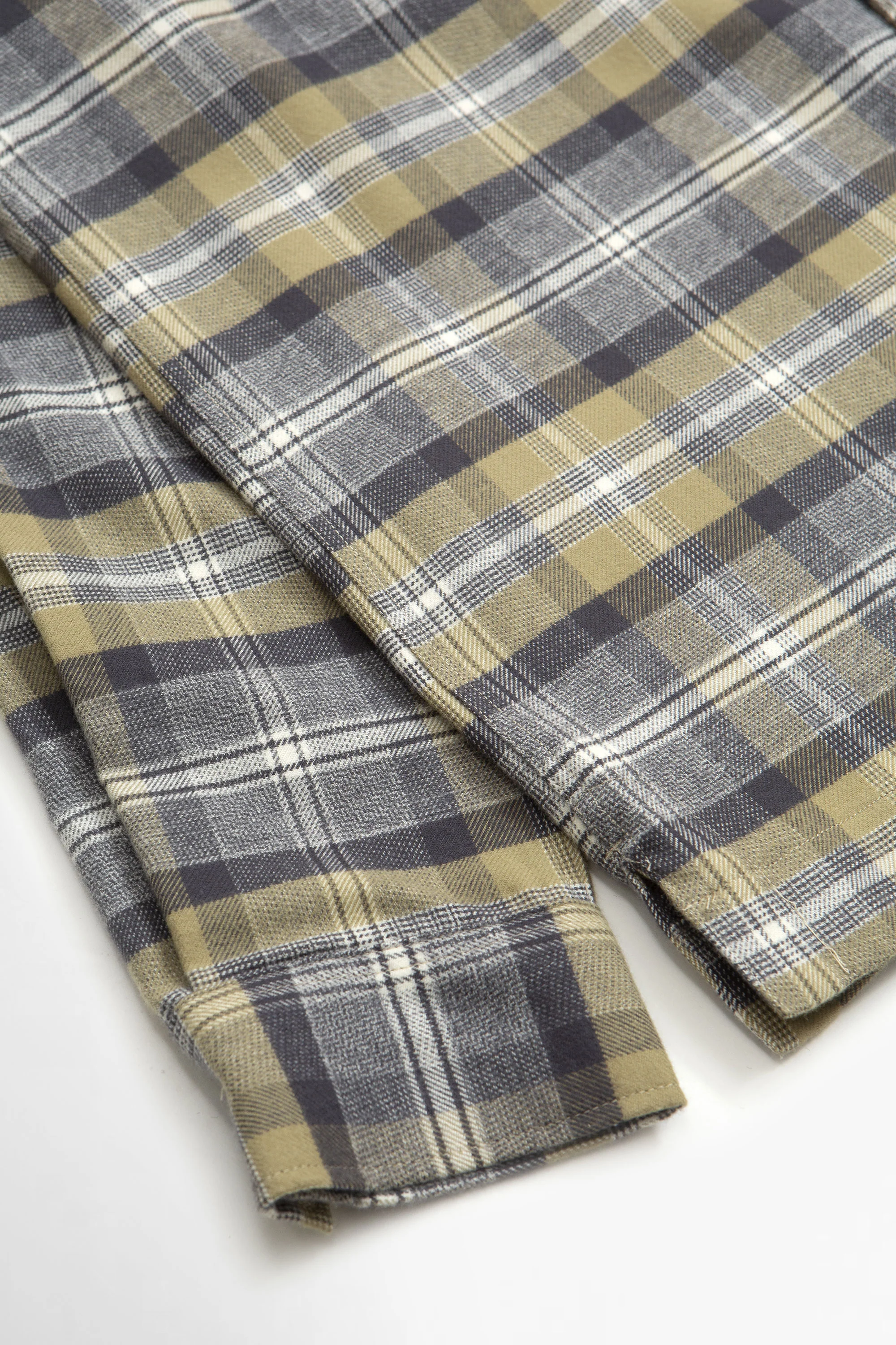 Jude Soft Cotton Overshirt Olive/Navy/White - Image 3