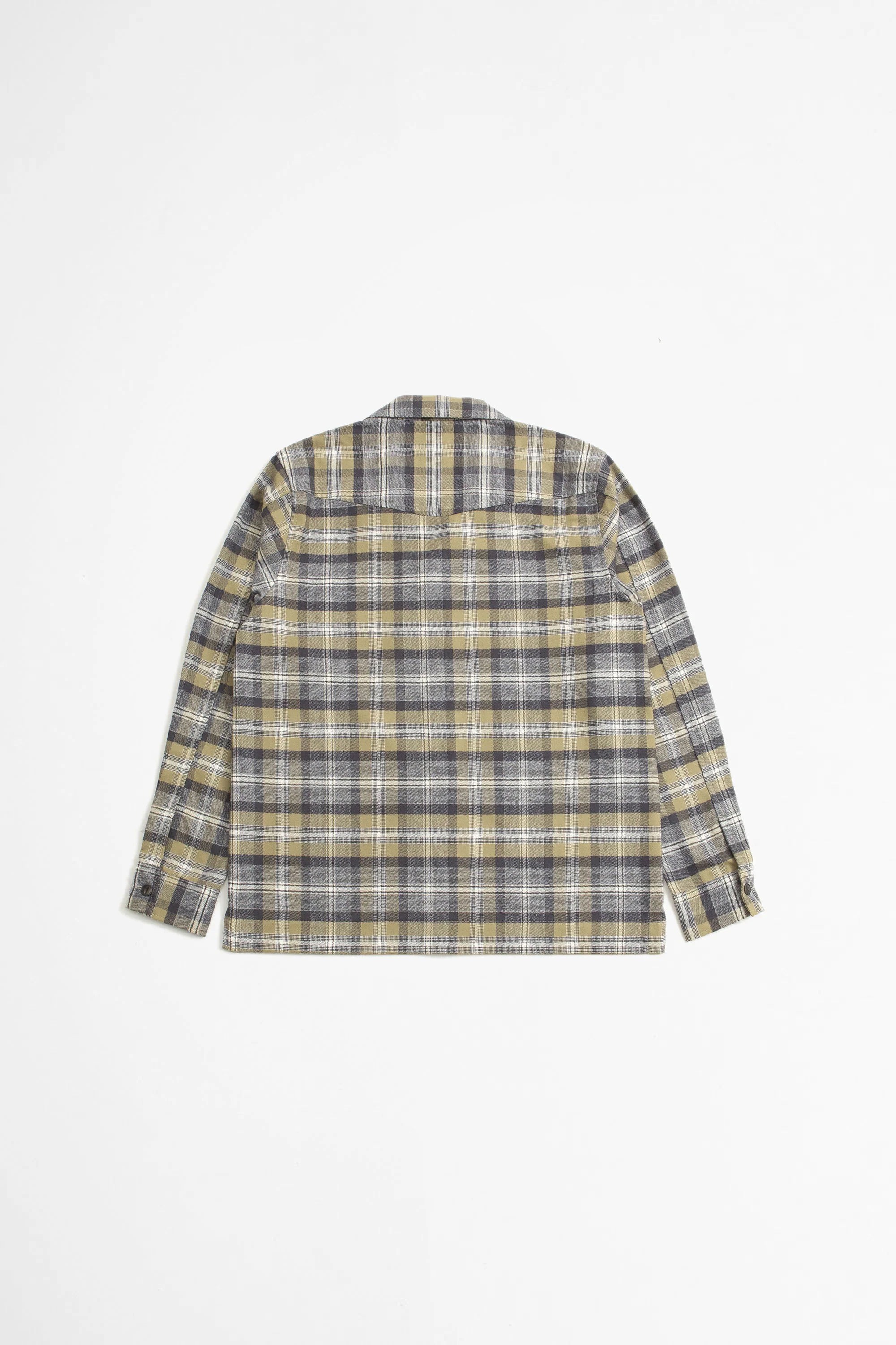 Jude Soft Cotton Overshirt Olive/Navy/White - Image 5