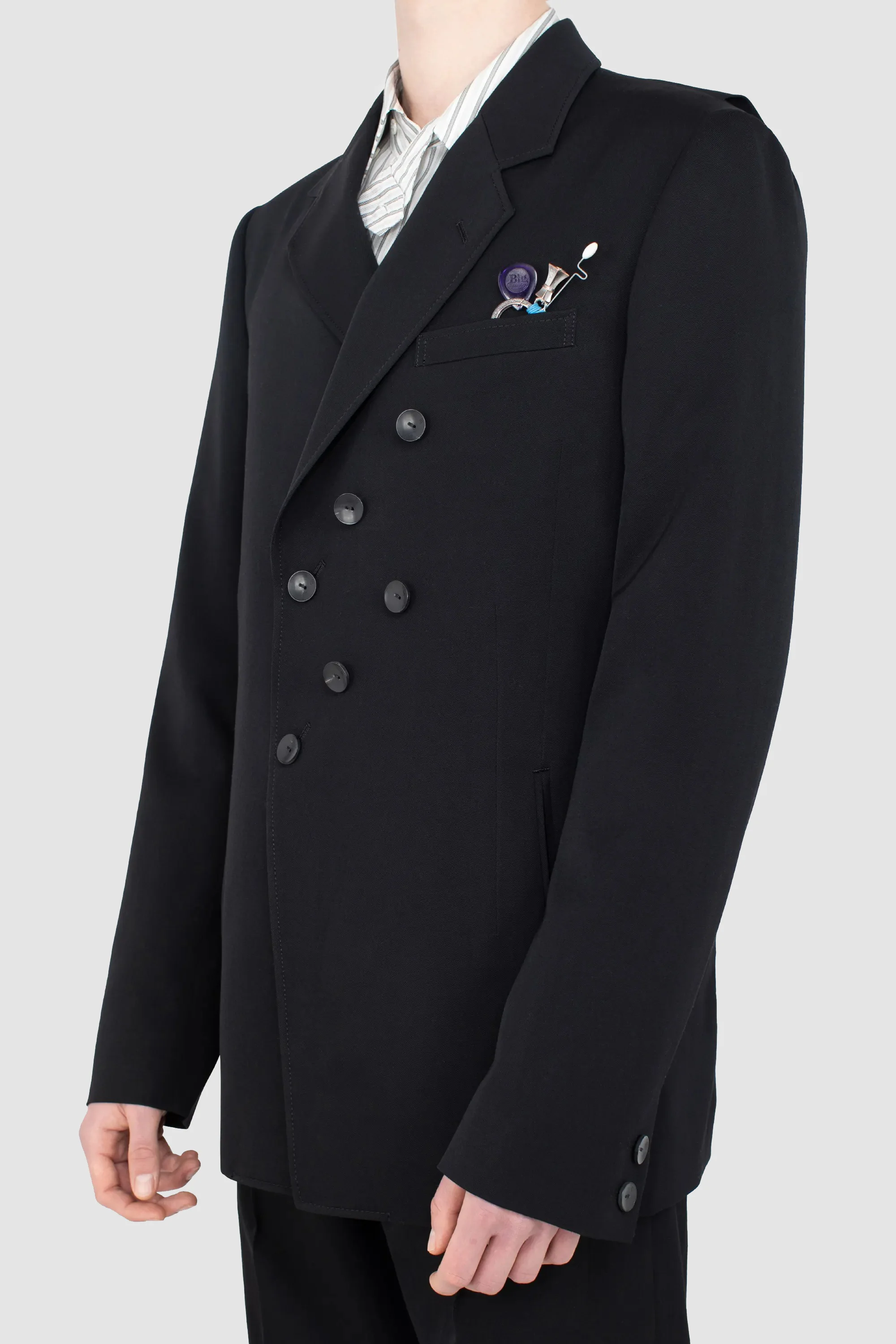 Csomor Tailored Jacket Deep Black - Image 7