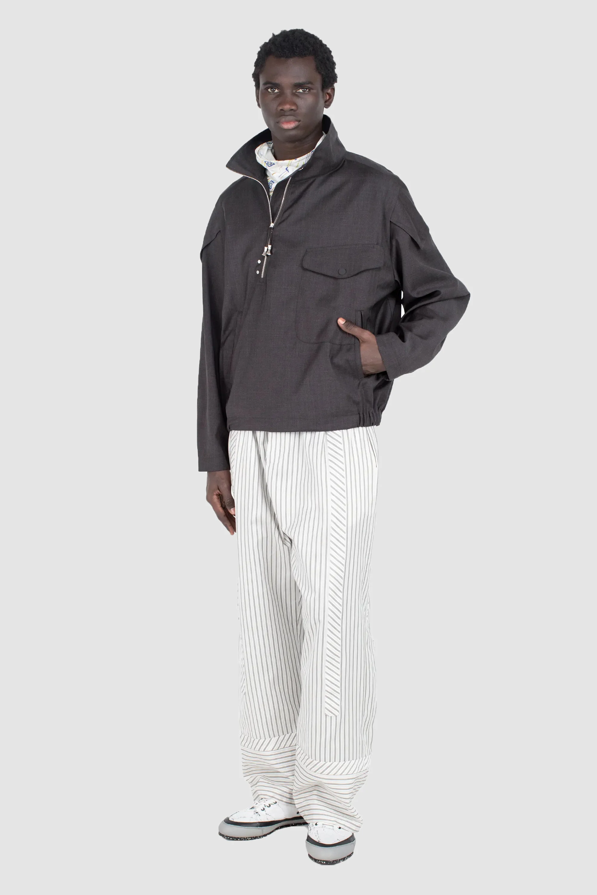 Farkas Pullover Jacket Umber Brown - Image 3