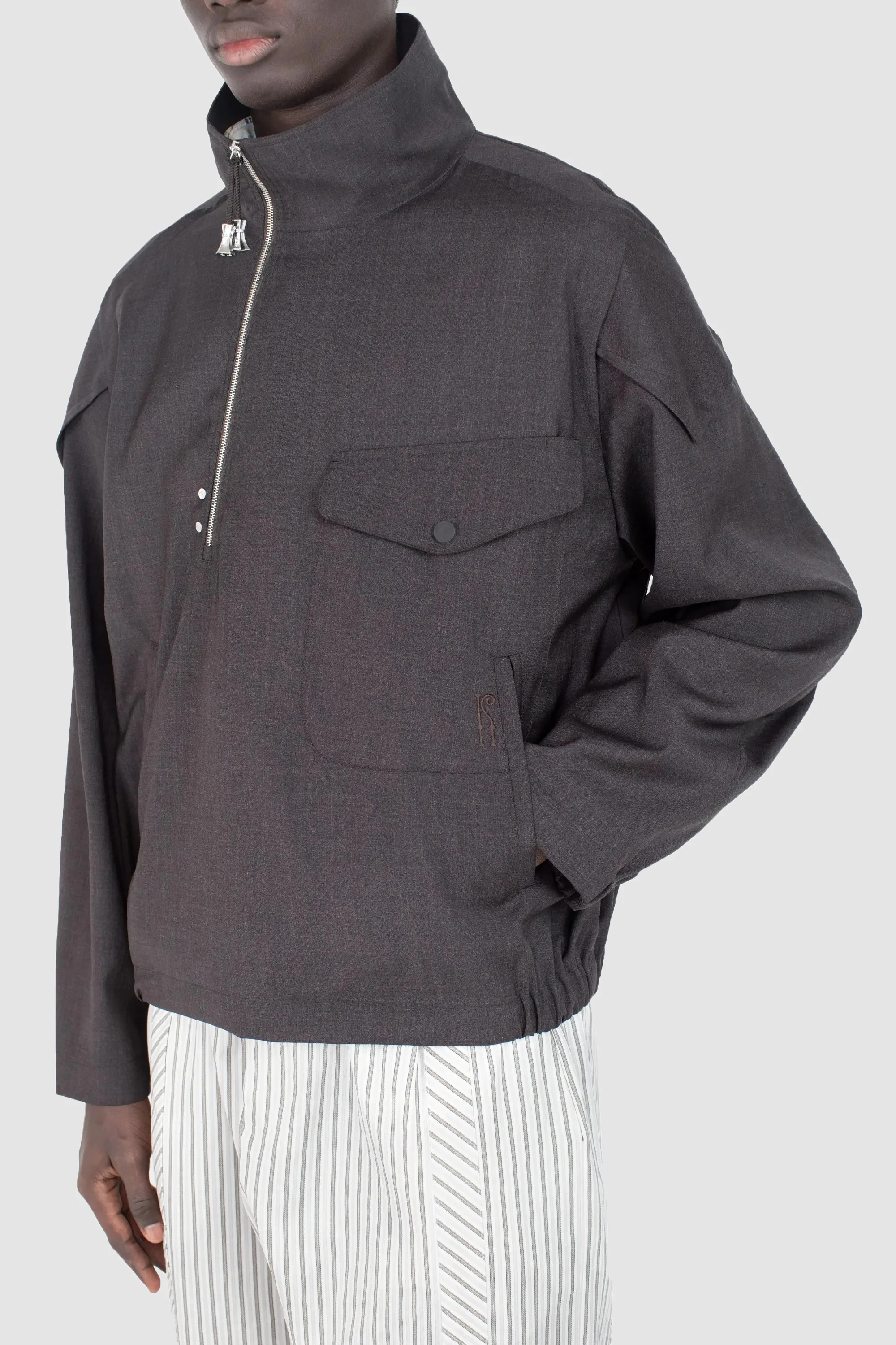 Farkas Pullover Jacket Umber Brown - Image 5