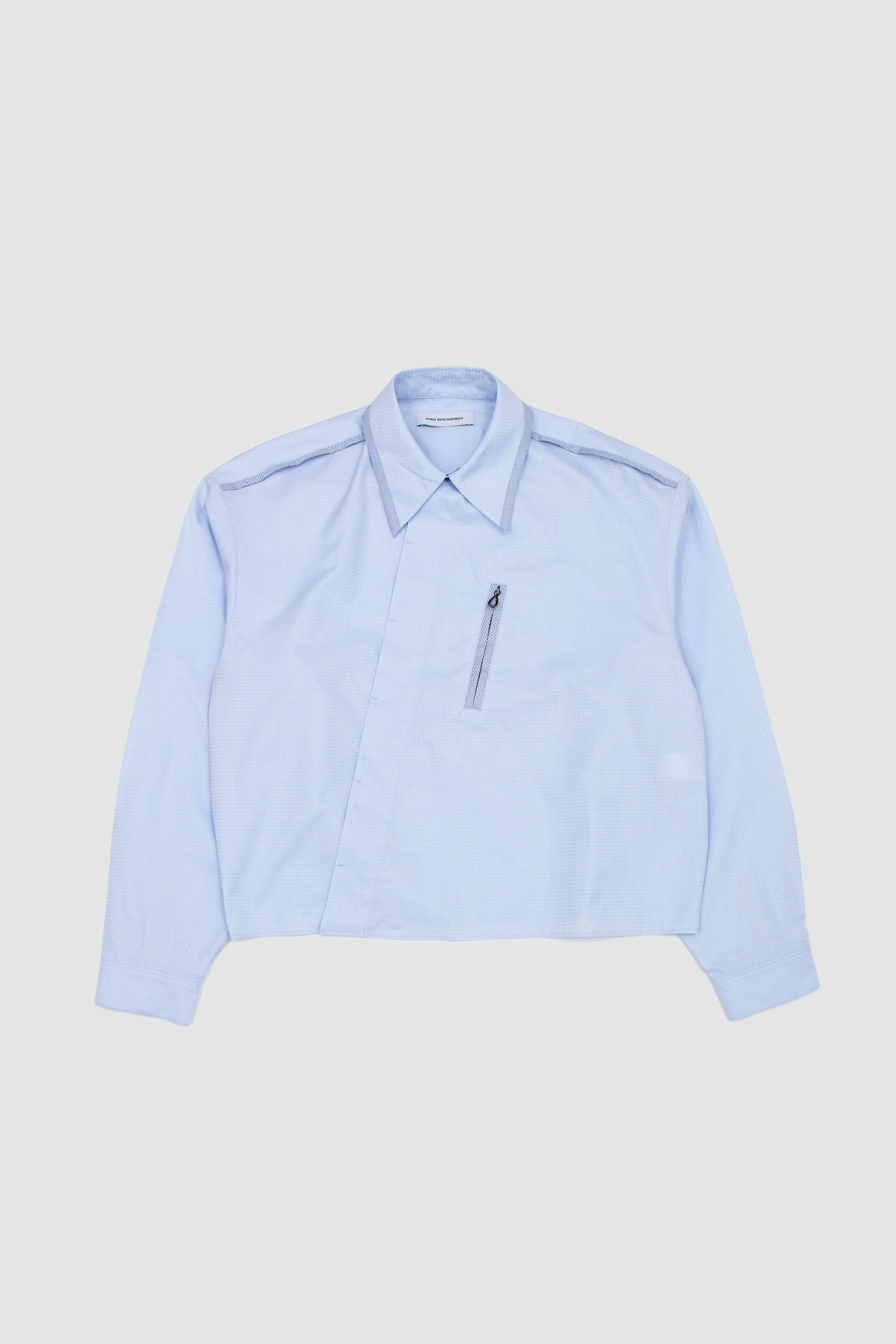 Murad Shirt Sky Blue Harlequin/ Blue Twill - Image 2