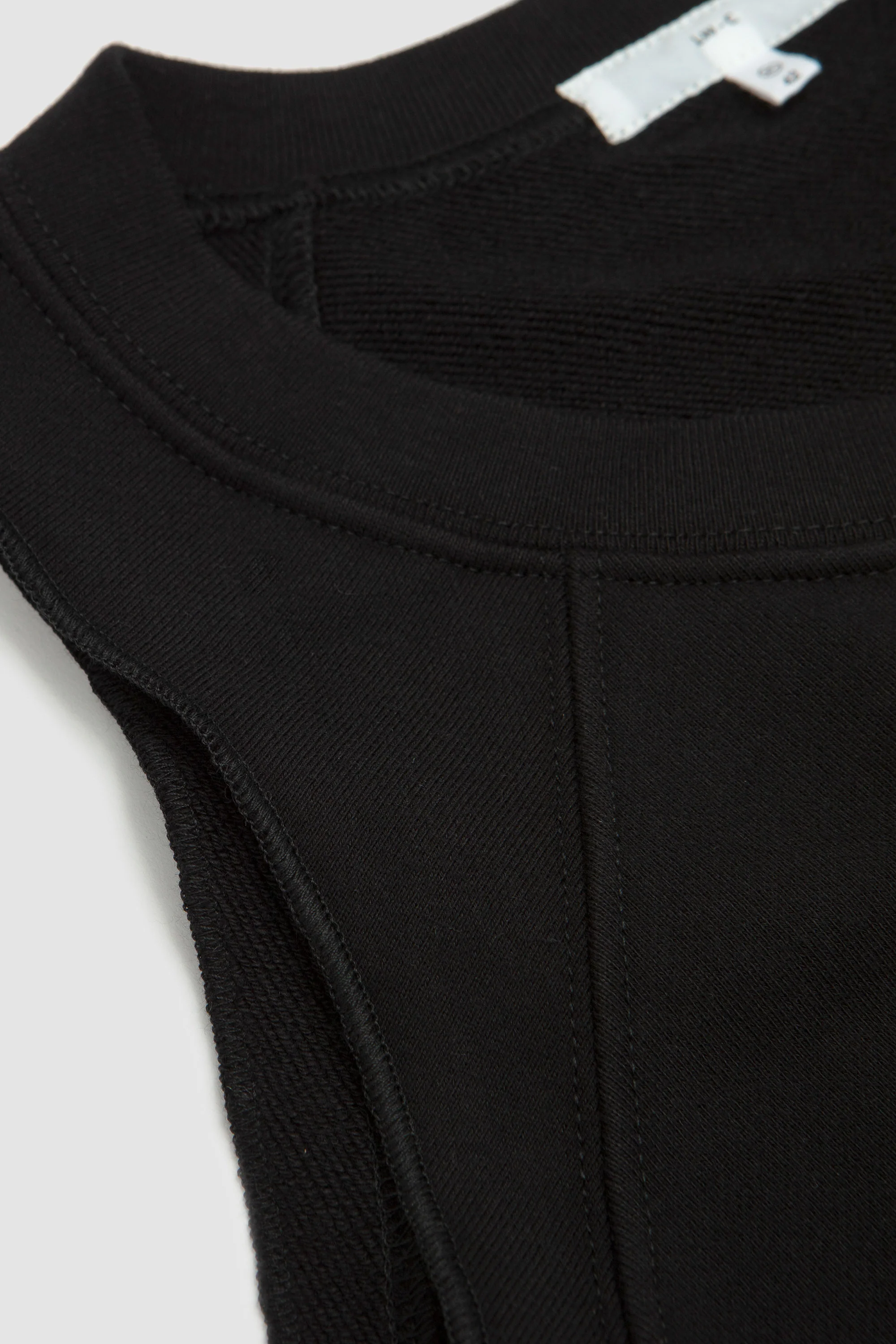Cut Off Raglan Sweatshirt Black - Image 3