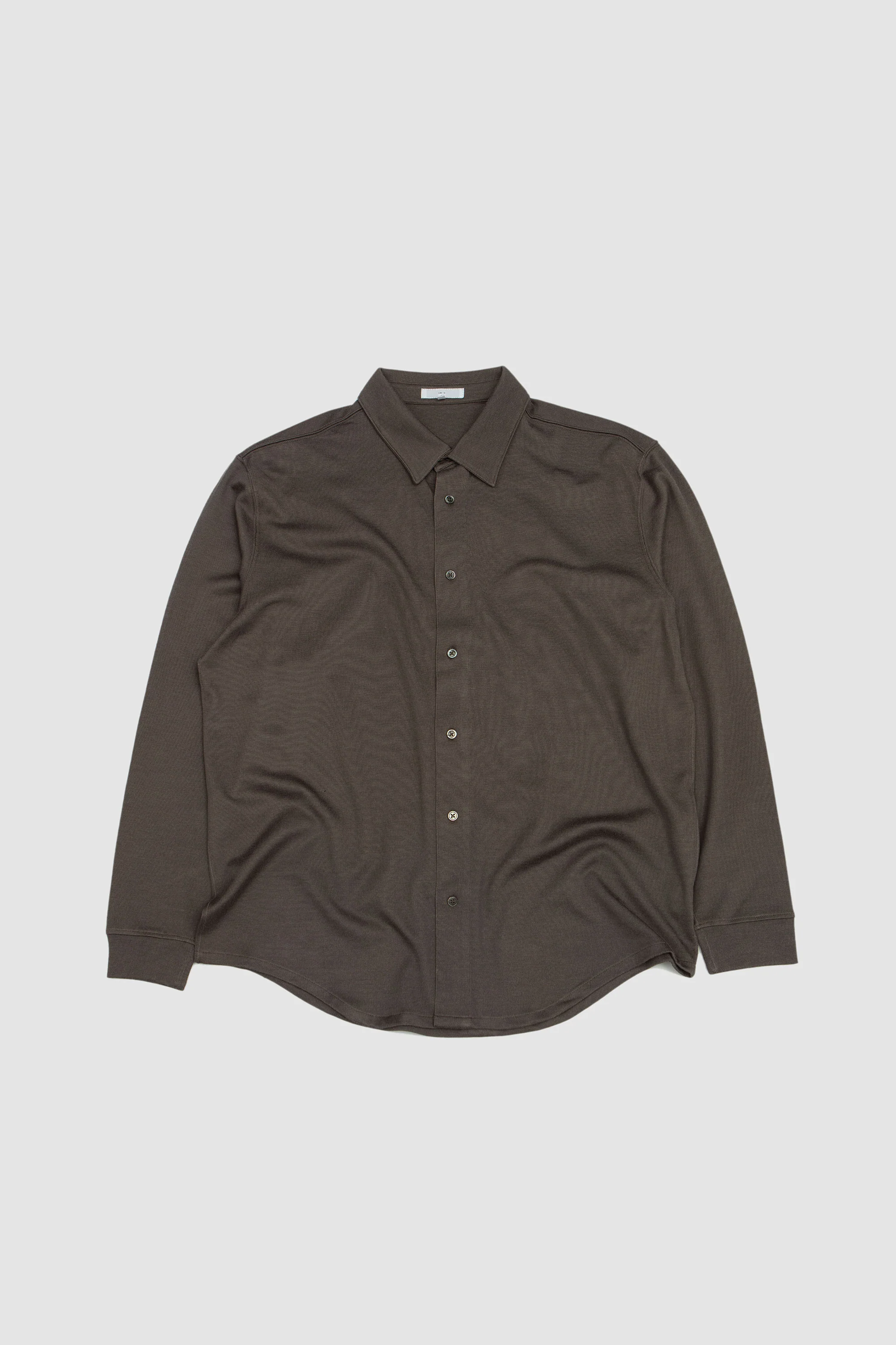 LS Jersey Button Down Grey Olive - Image 2