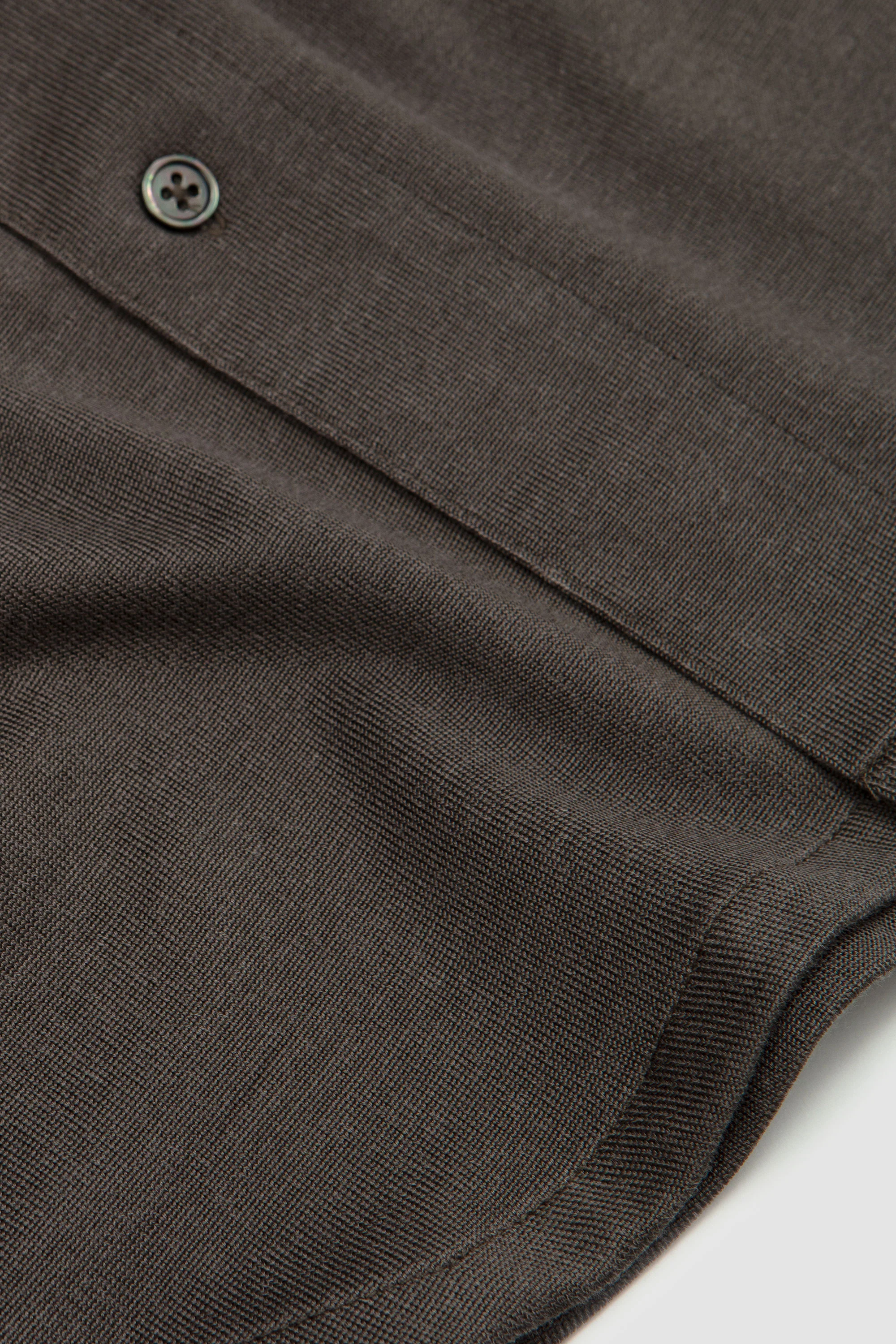 LS Jersey Button Down Grey Olive - Image 4