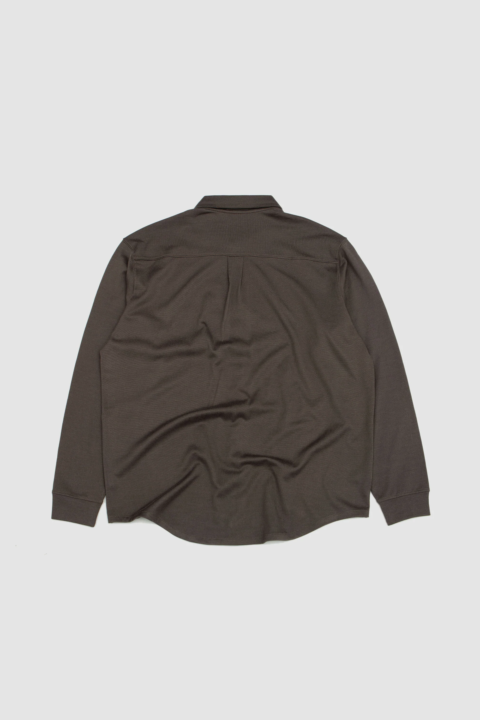 LS Jersey Button Down Grey Olive - Image 5