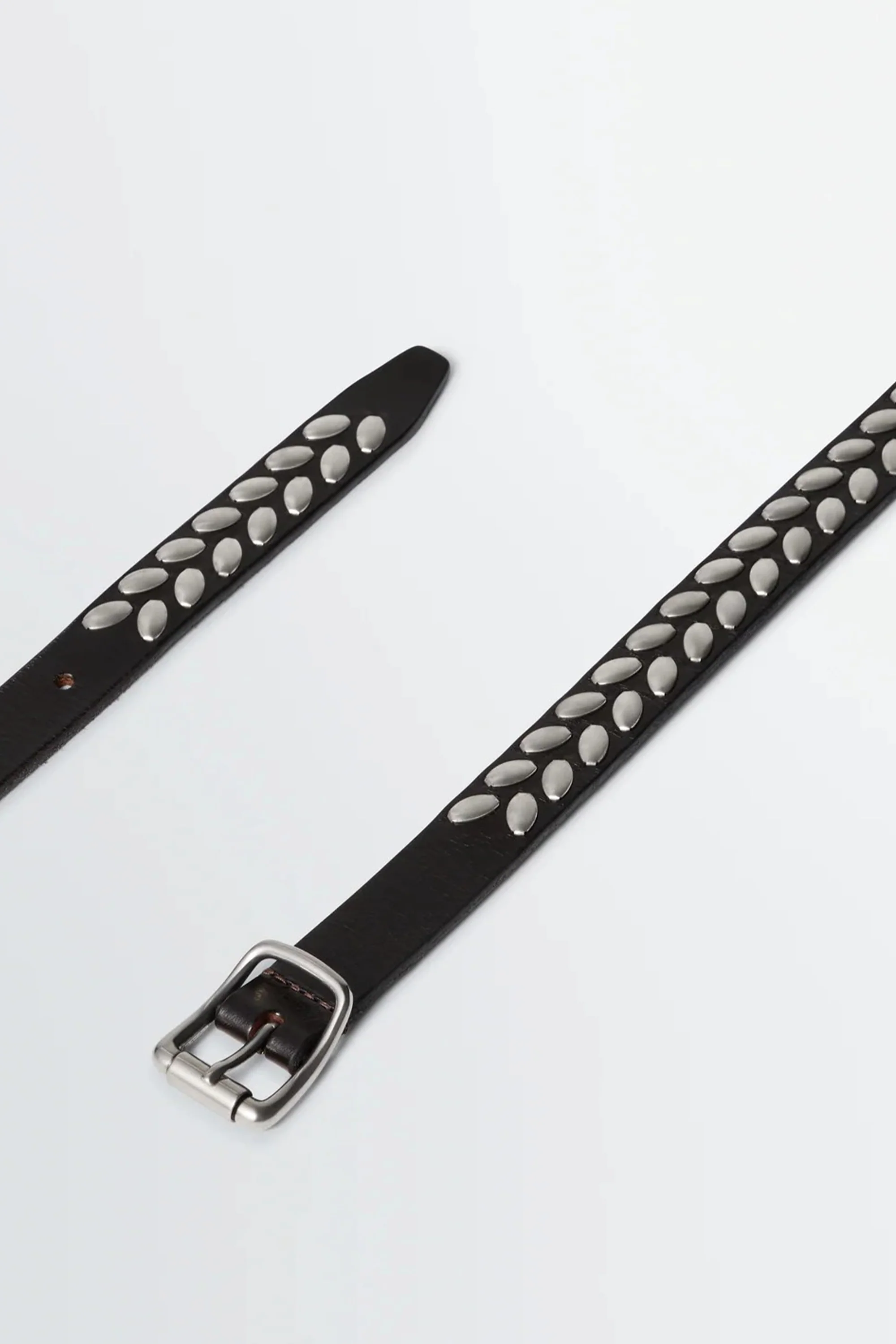 Almond Stud Belt Dark Brown - Image 3