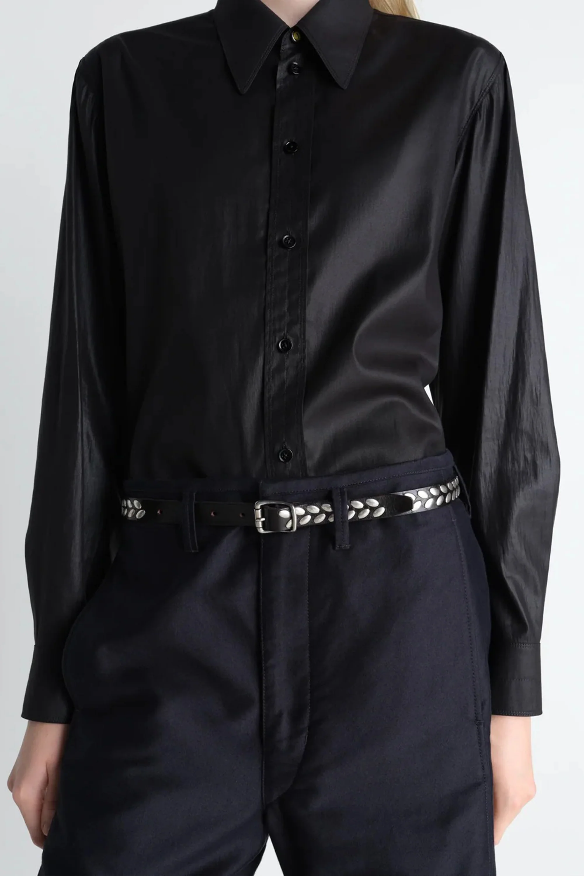 Almond Stud Belt Dark Brown - Image 4