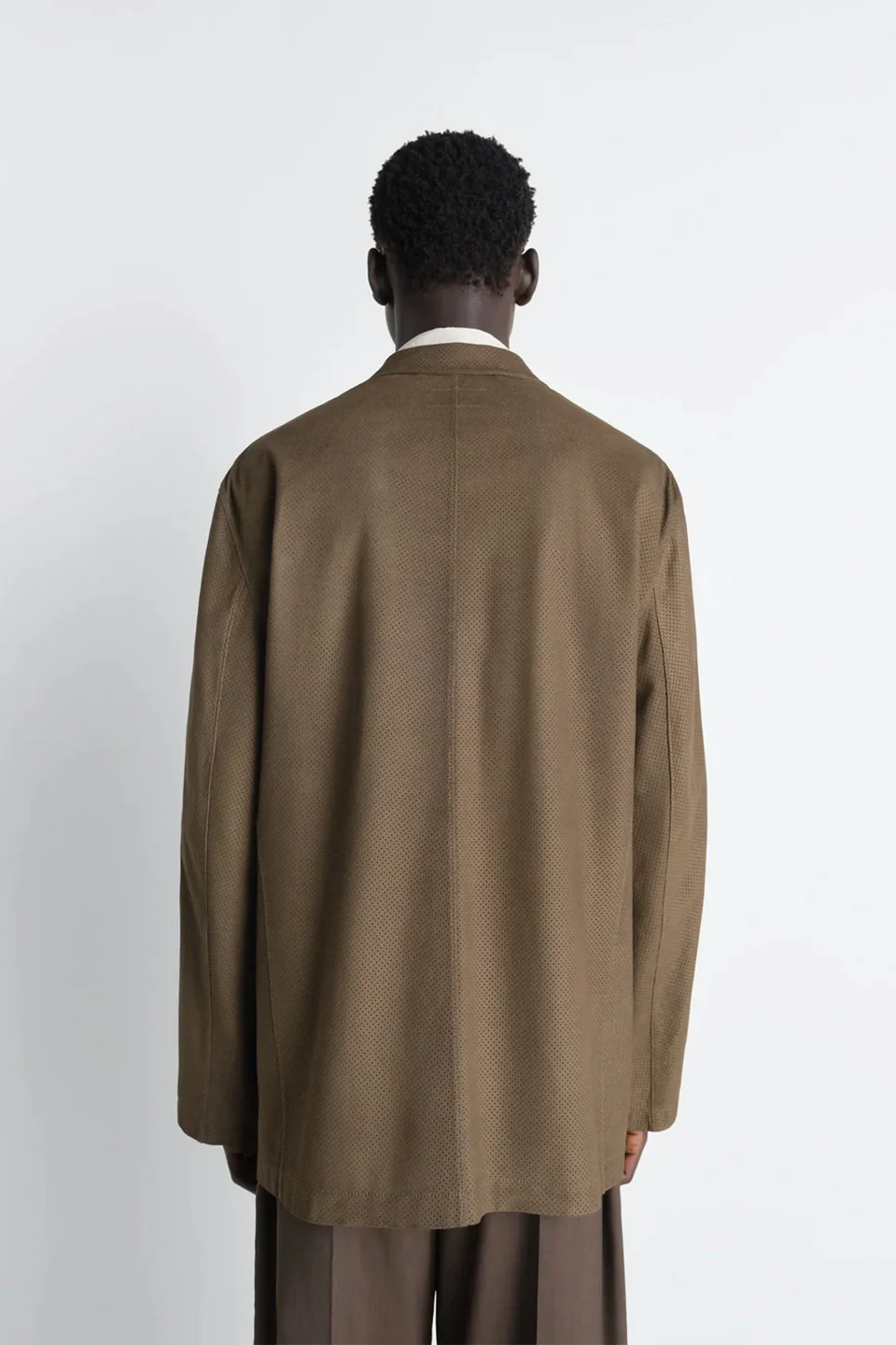 DB Leather Tailored Jacket Thyme - Image 5