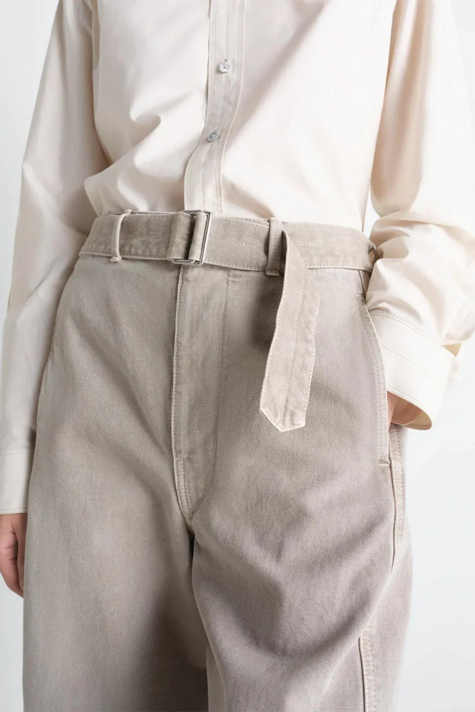 Twisted Belted Pants Moonstone - Image 6