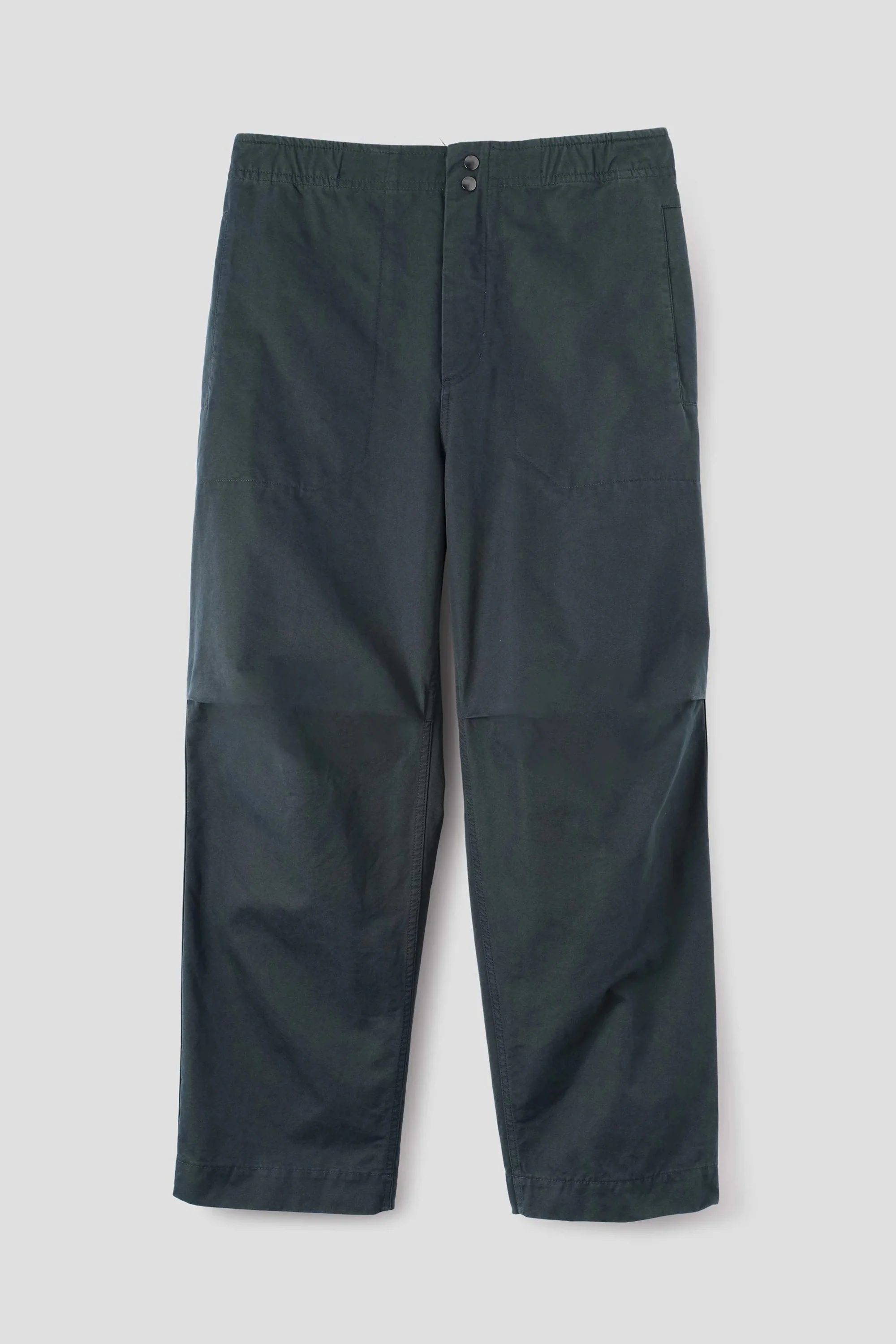 Press Stud Trousers Double Twisted Cotton Canvas Petrol - Image 4