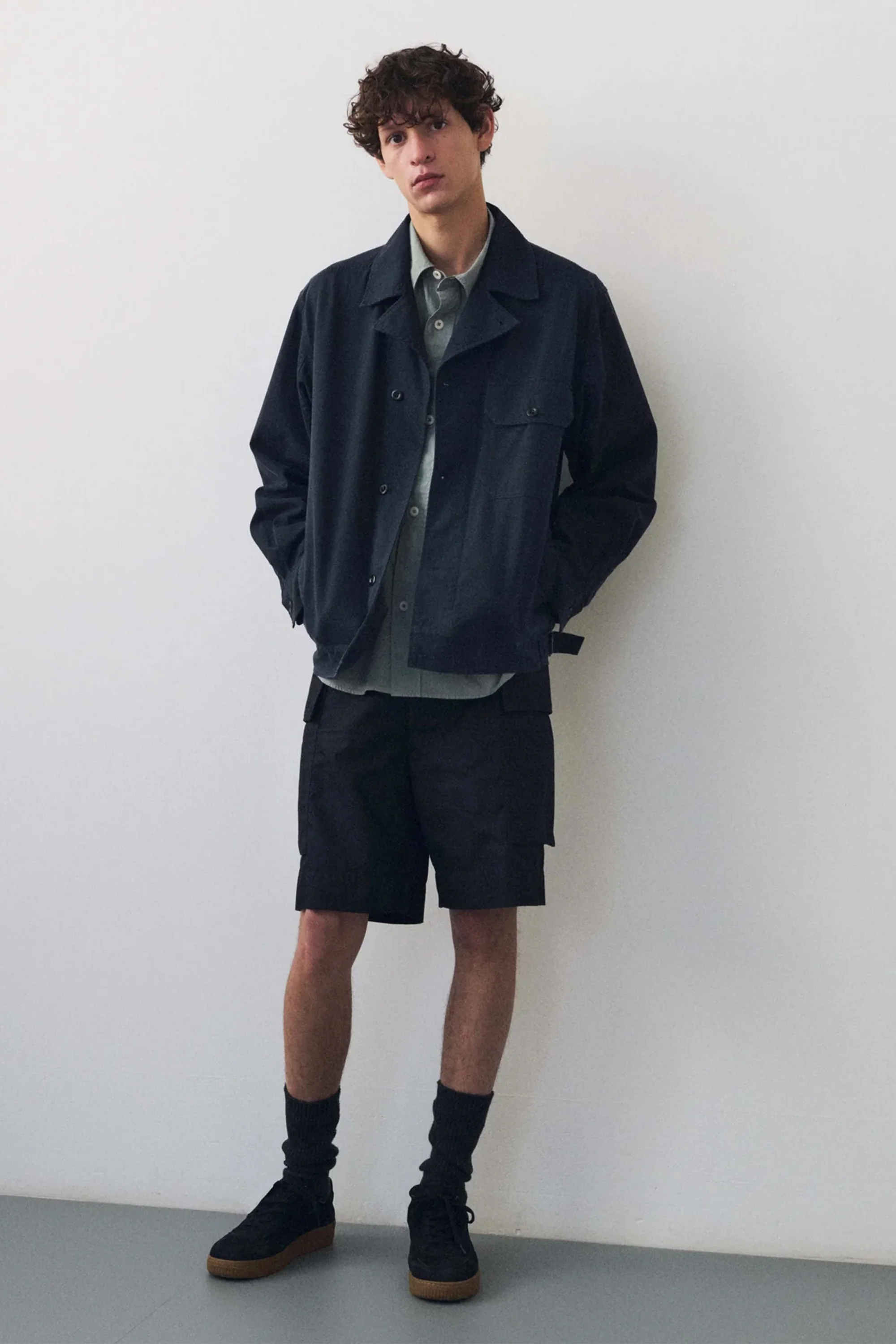 Utility Jacket Washed Cotton Ripstop Ink