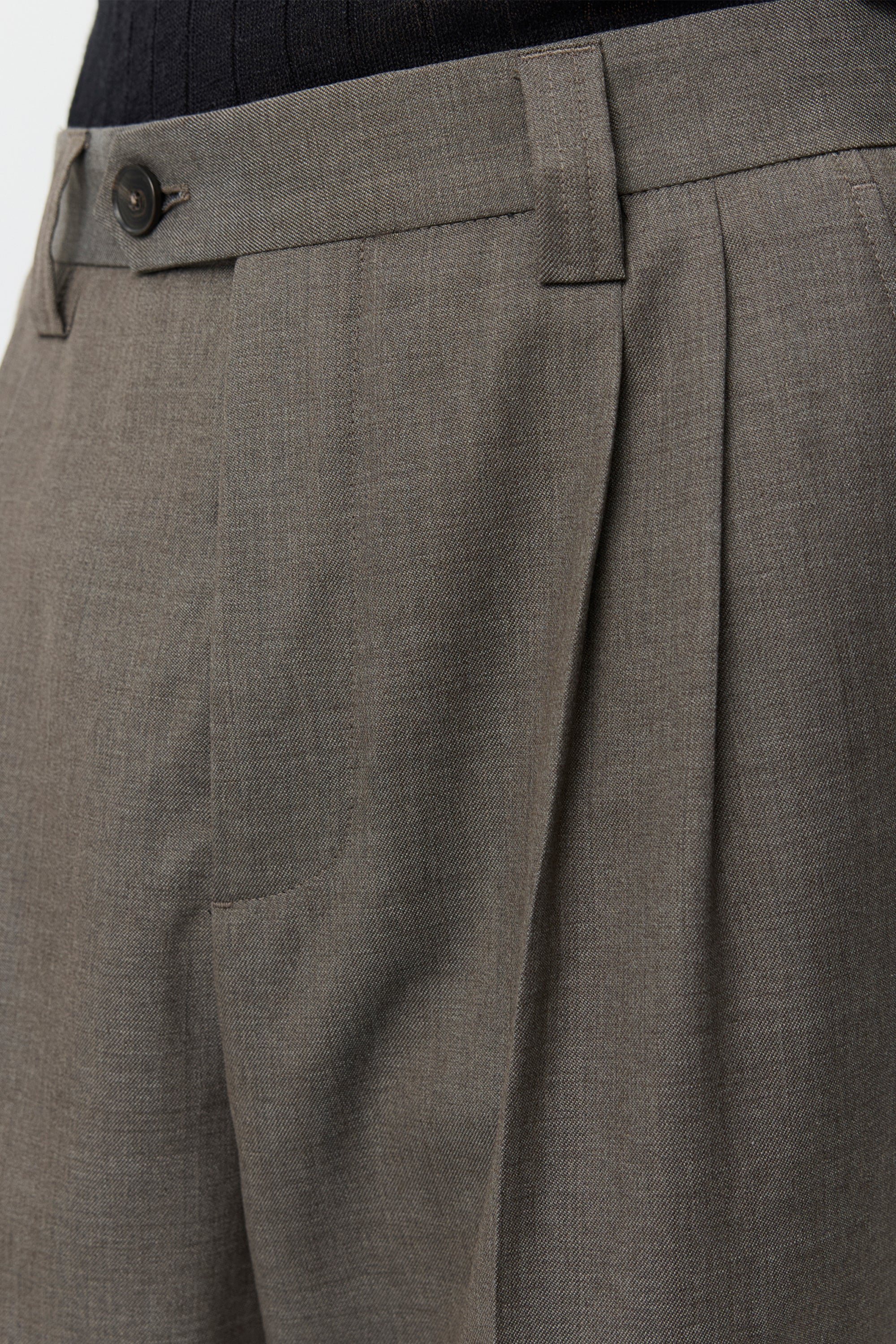 Classic Trousers Light Taupe Wool - Image 6
