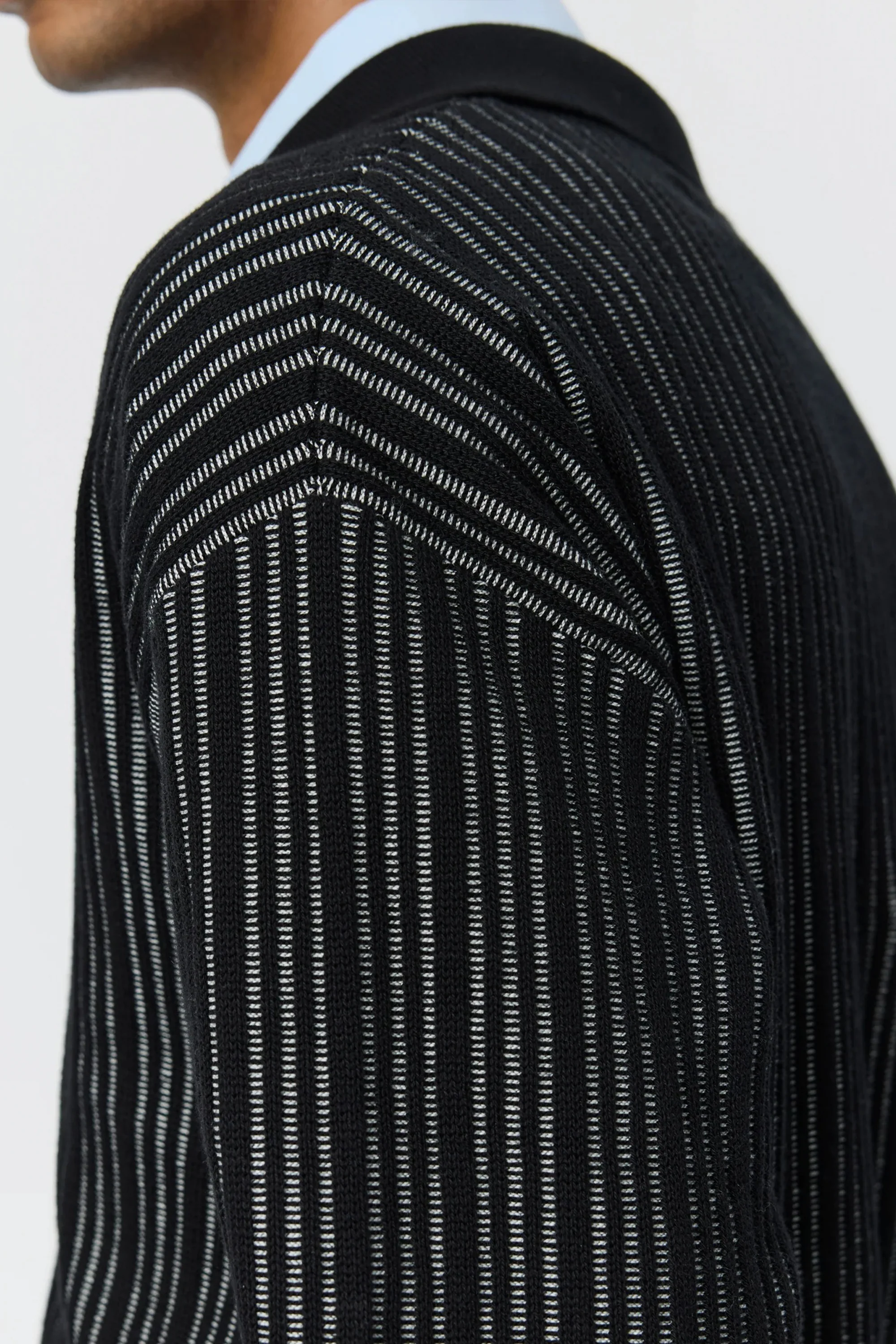 Formal Cardigan Black Stripe - Image 6