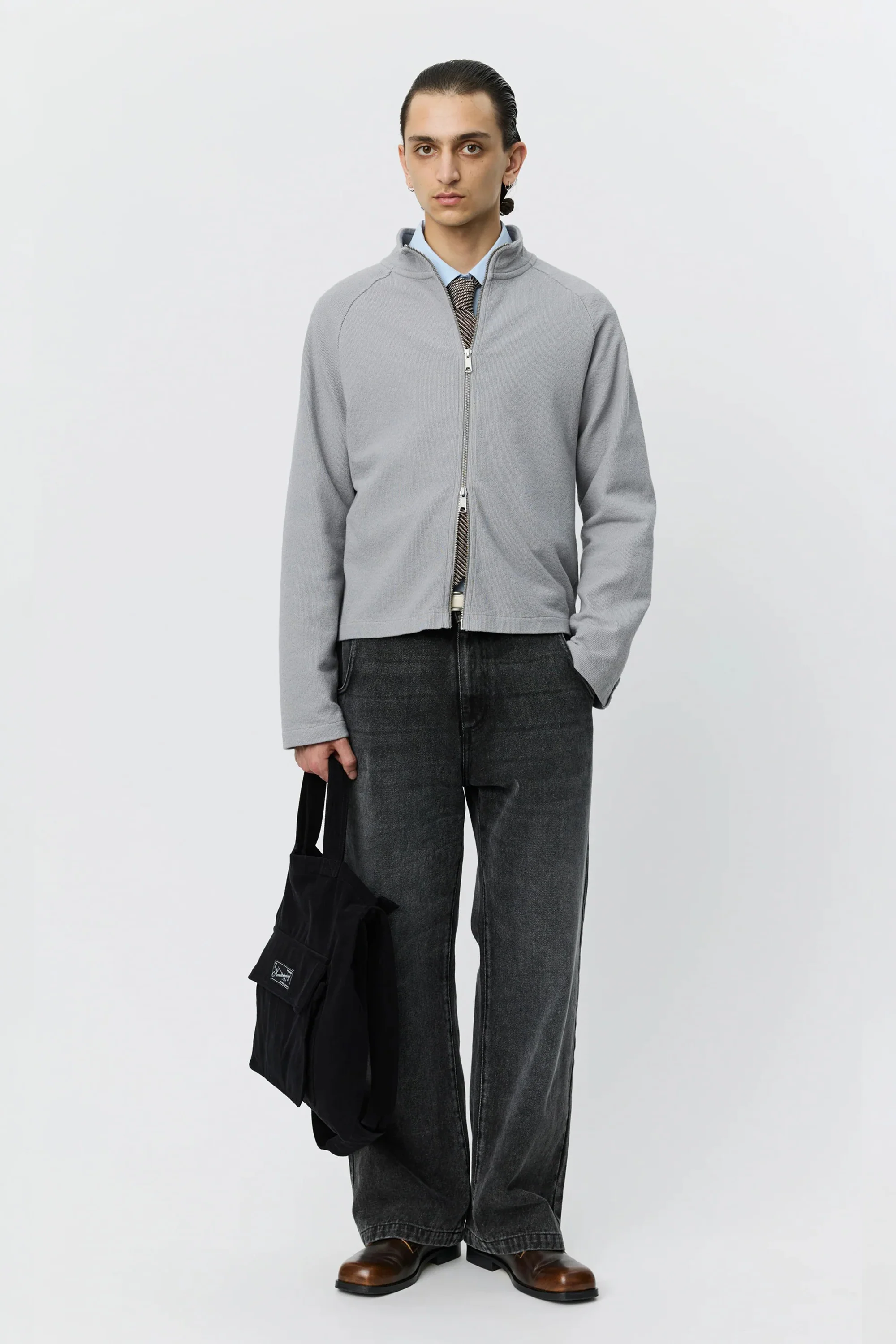 Leisure Zip Up Mineral Grey Needle Jump - Image 2