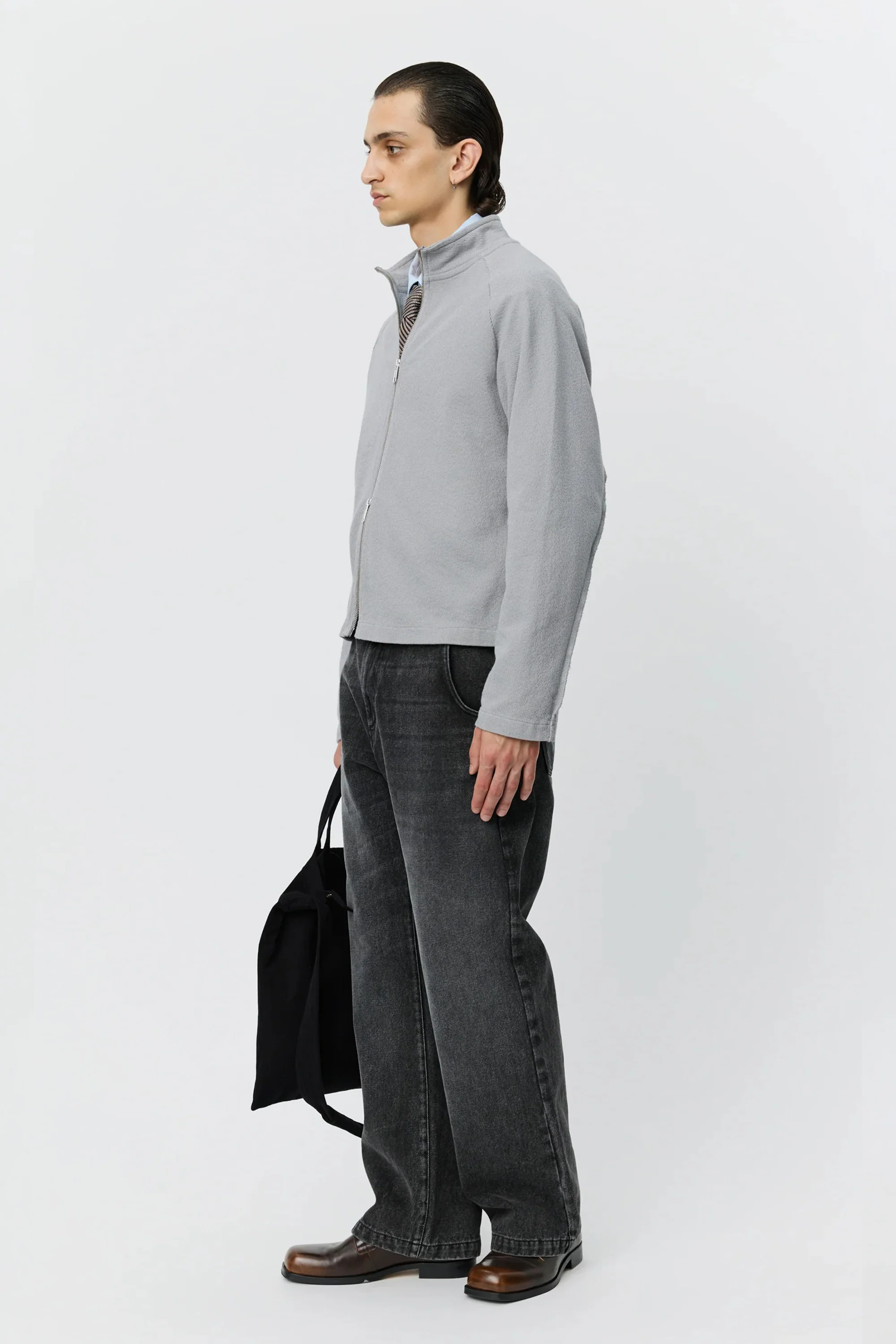 Leisure Zip Up Mineral Grey Needle Jump - Image 3