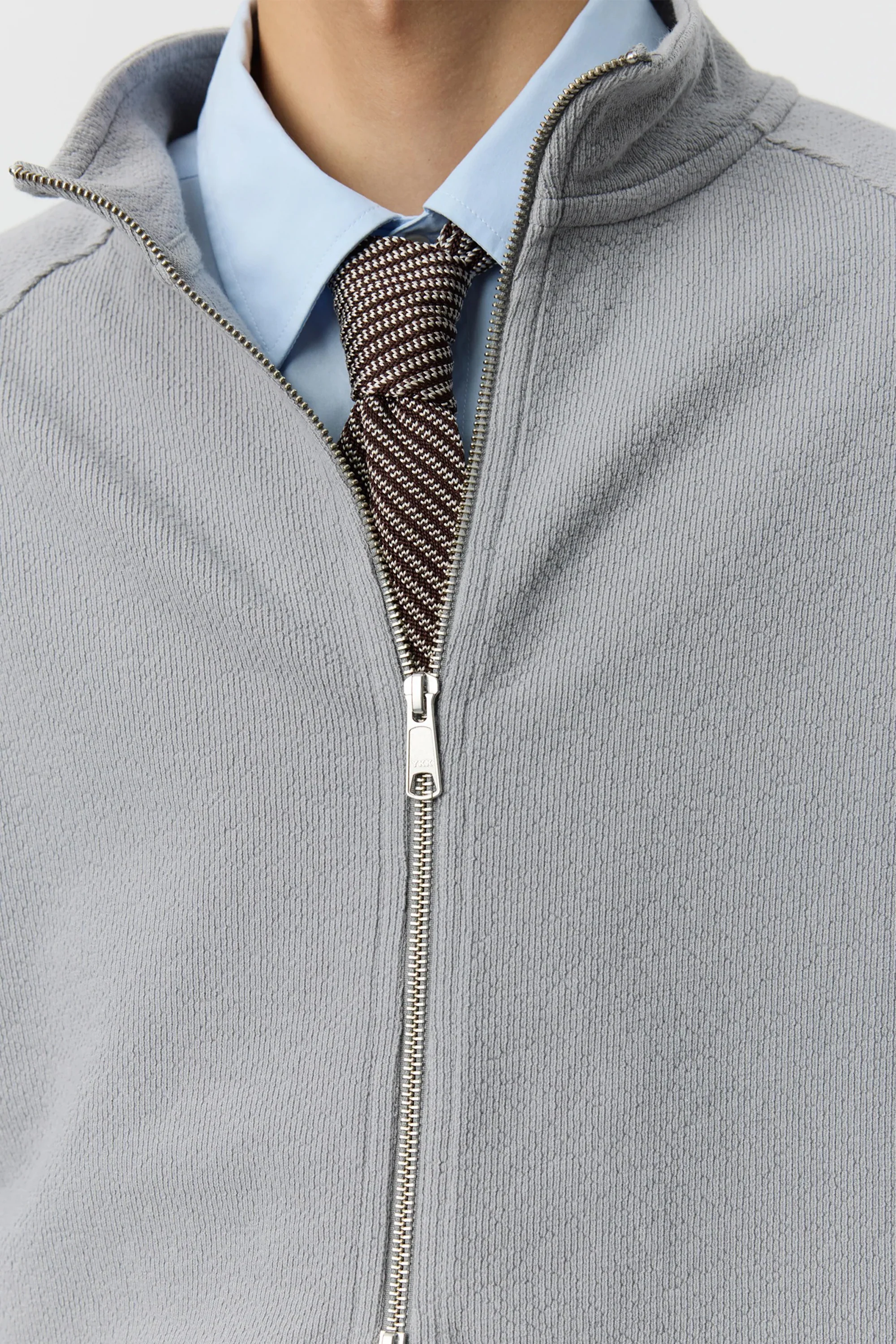 Leisure Zip Up Mineral Grey Needle Jump - Image 5