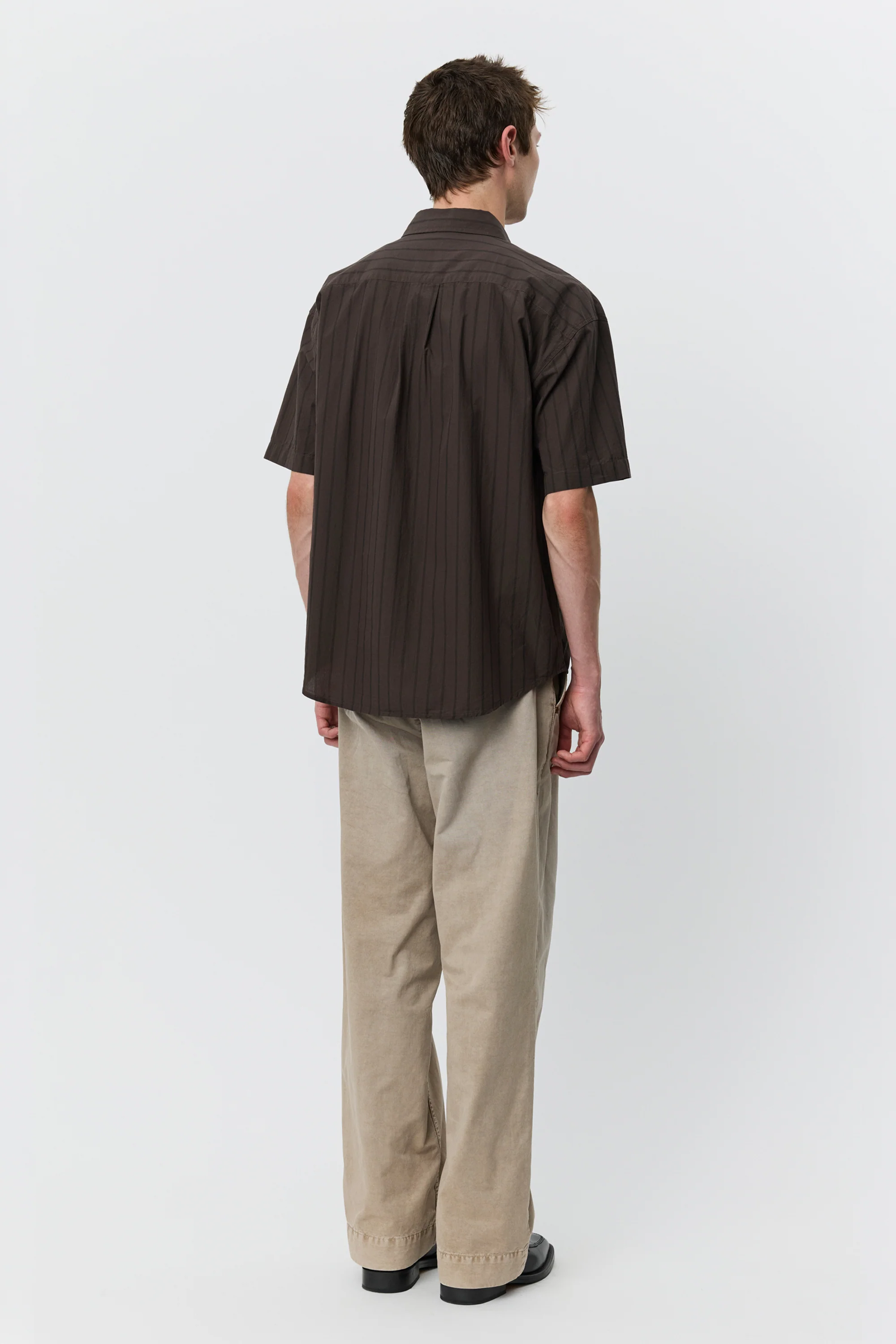 New Input Shirt Dark Brown Triple Stripe - Image 4